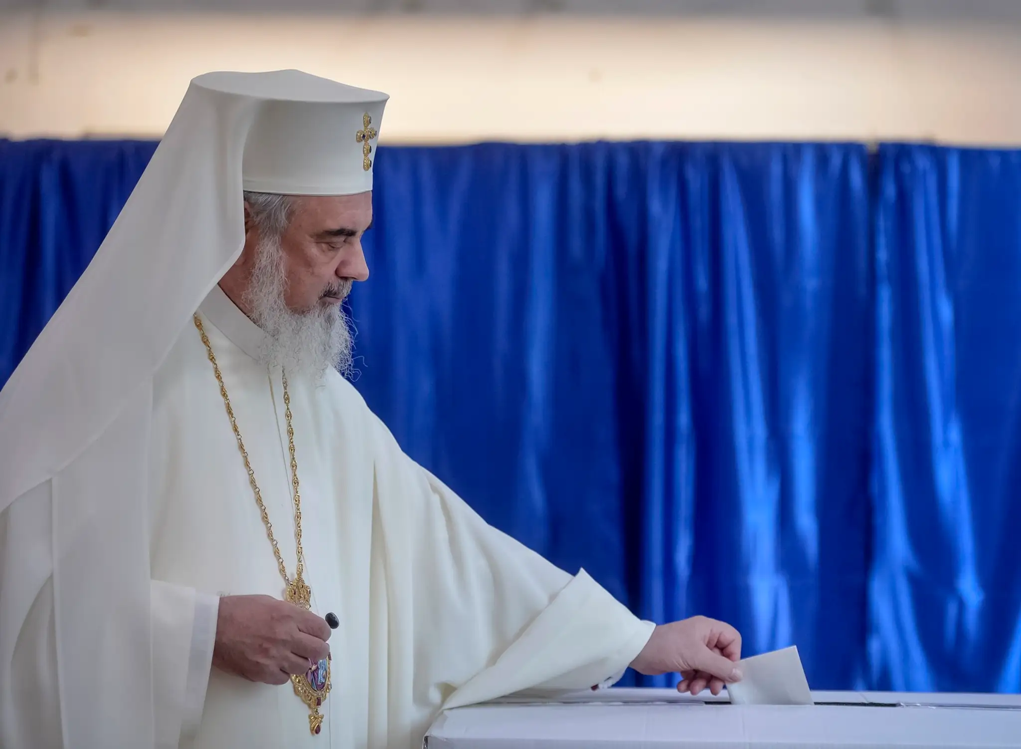 Na snímke líder rumunskej pravoslávnej cirkvi patriarcha Daniel.