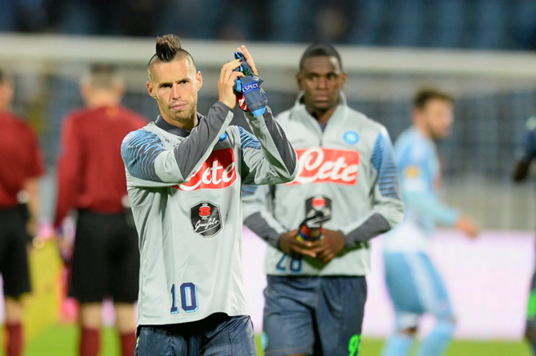 Hráč SSC Neapol Marek Hamšík po zápase so Slovanom.