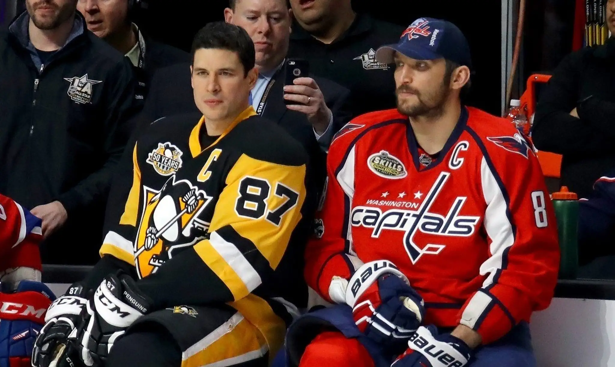 Sidney Crosby a Alex Ovečkin.