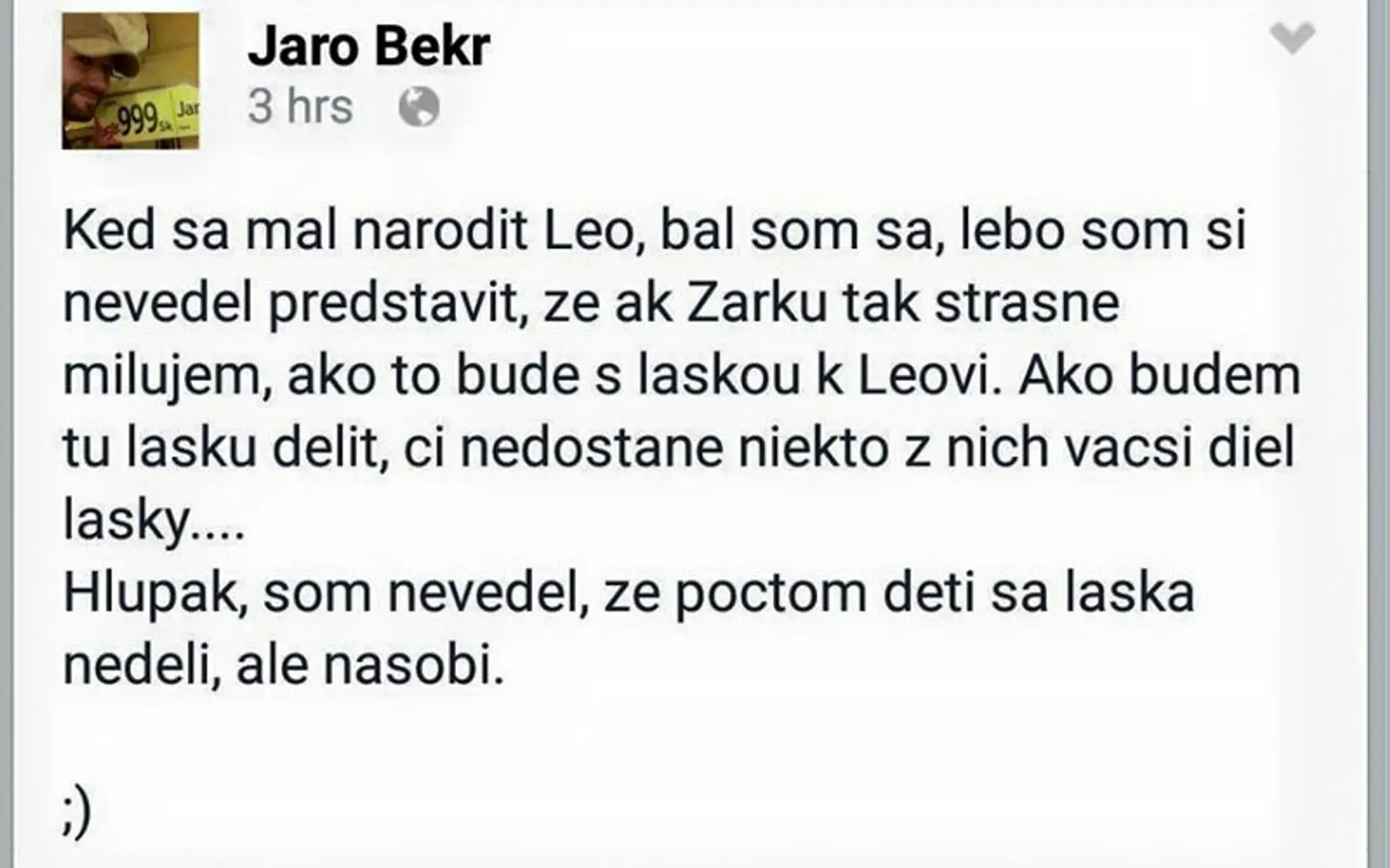 Jaro Bekr na FB