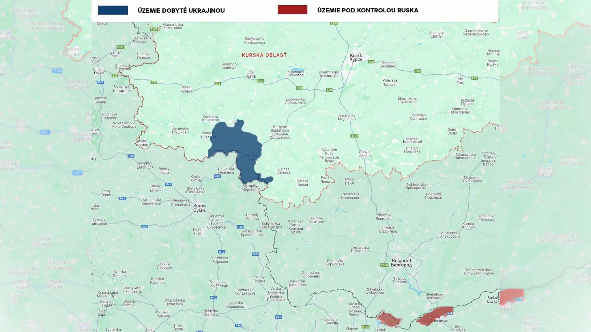 Mapa okupovaných území