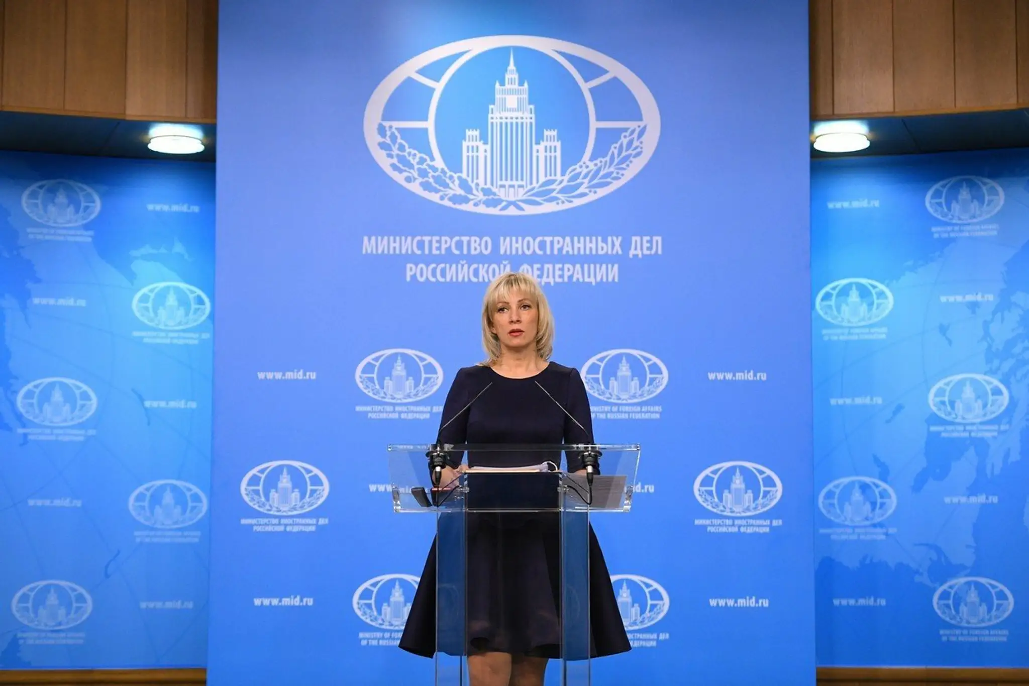 Hovorkyňa ruského rezortu diplomacie Maria Zacharova. 