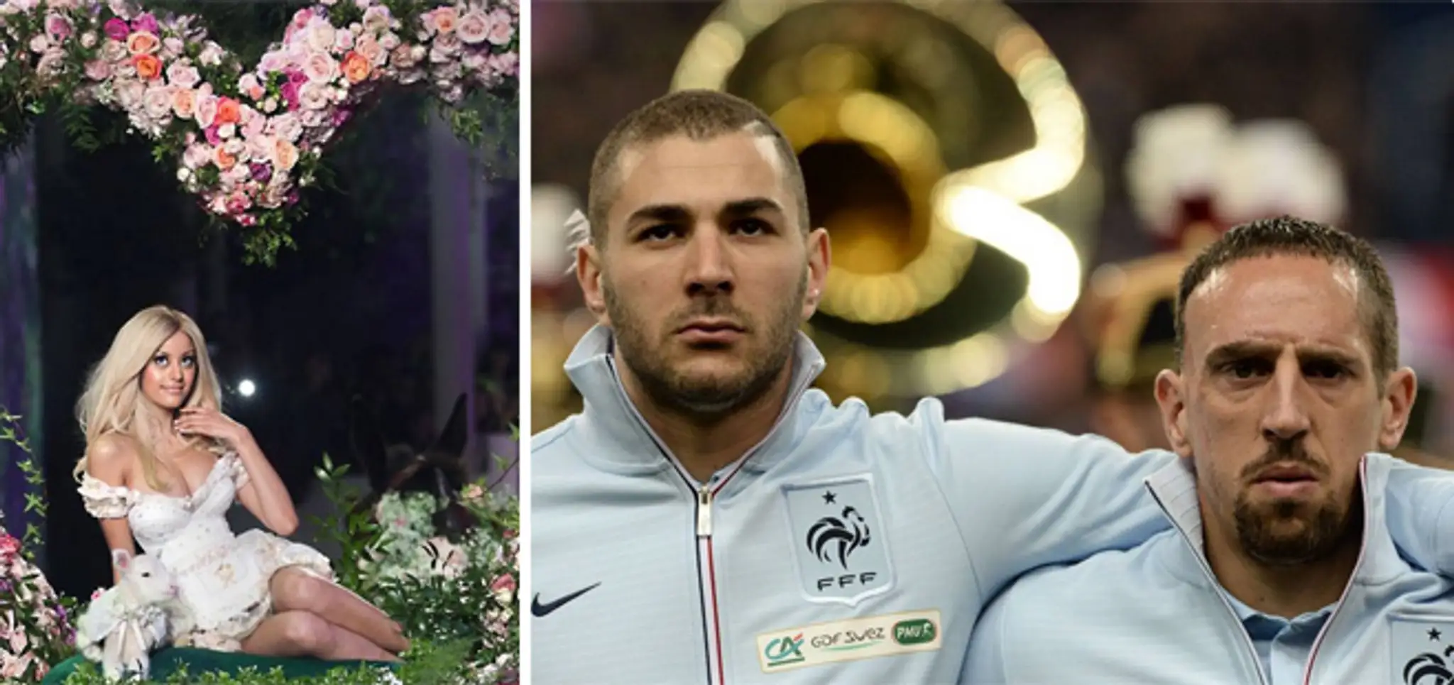 Karim Benzema, Franck Ribery a Zahia Deharová
