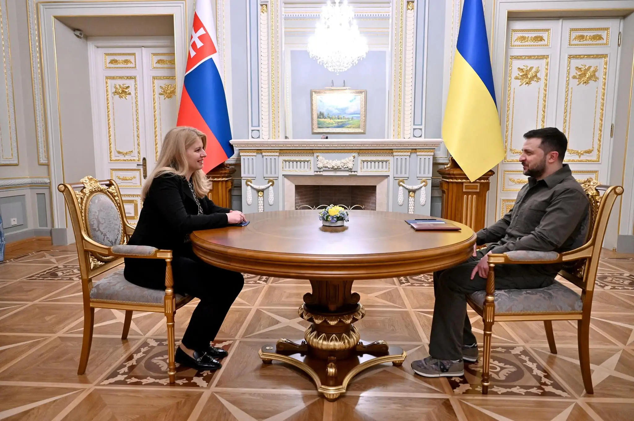 Zuzana Čaputová a Volodymyr Zelenskyj