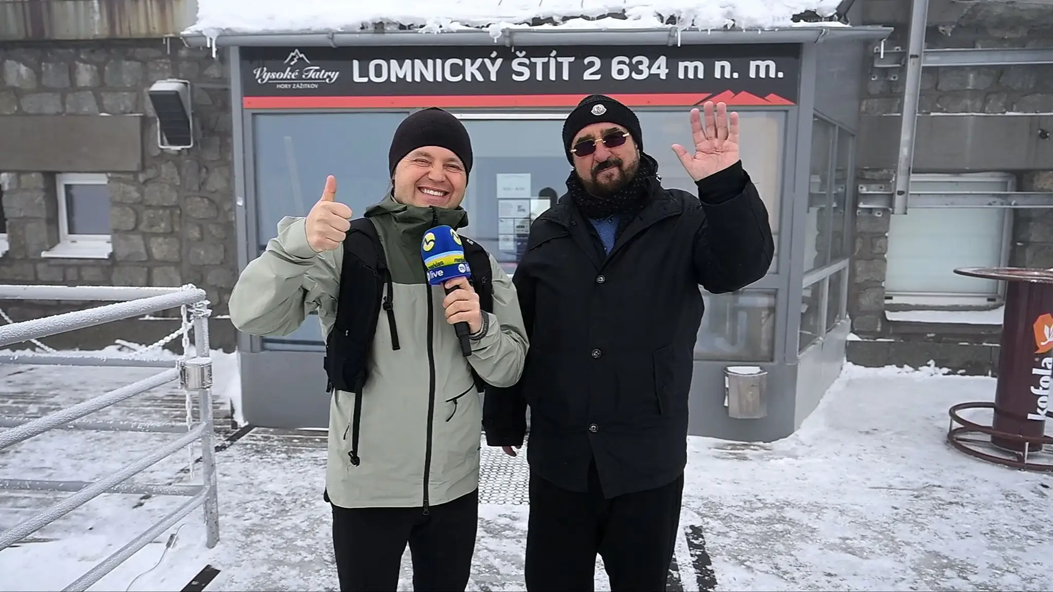 Ján Tribula s Jánom Telenskym na Lomnickom štíte.