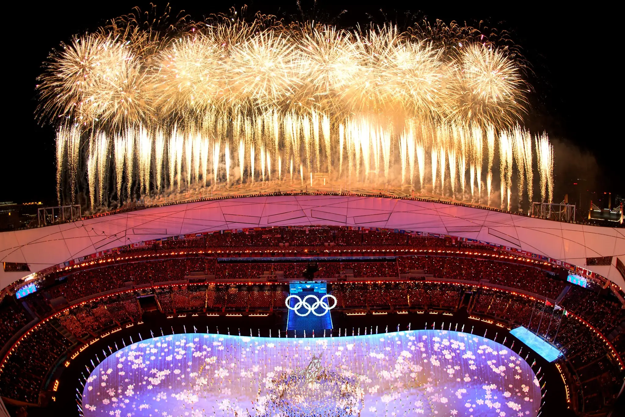 Záverečný ceremoniál ZOH 2022 v Pekingu.