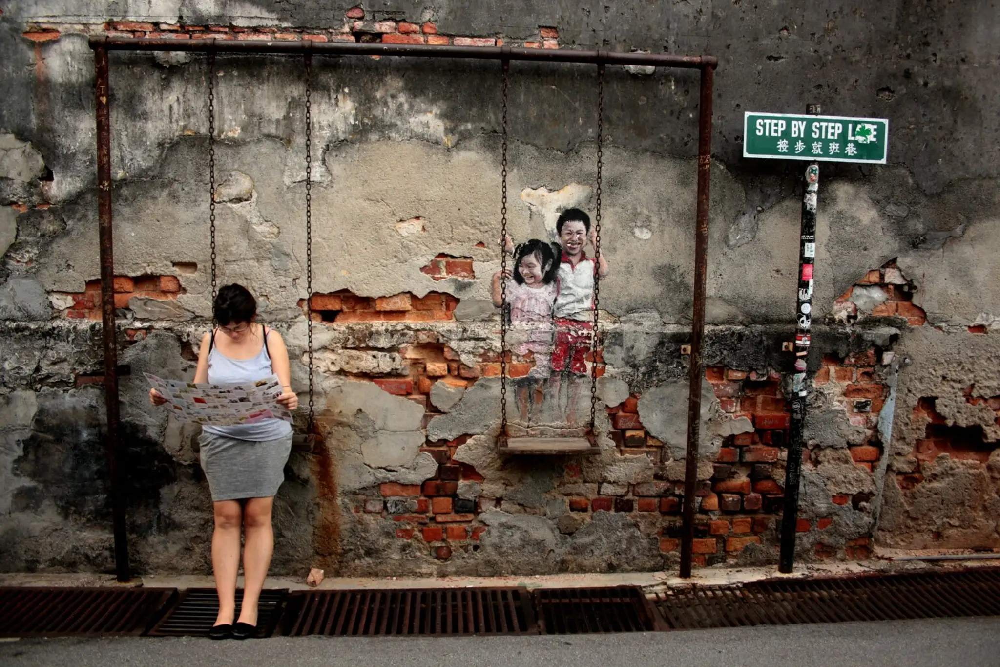 Street art v malajskom meste George Town, Penang