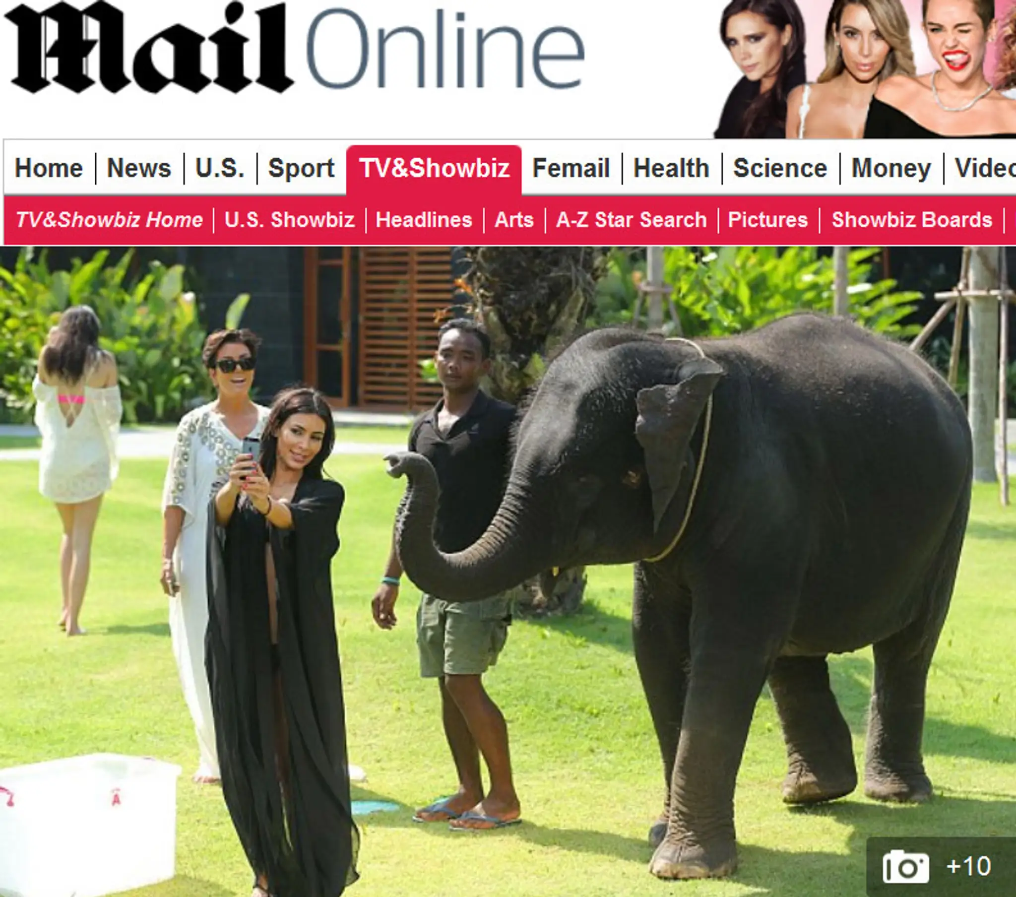 Kim Kardashian a slon