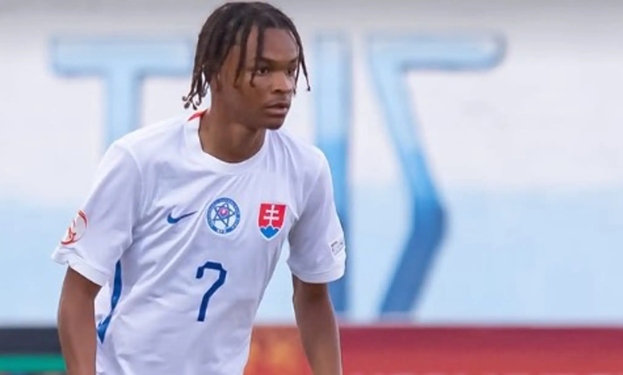 Samuel Lusale počas zápasu s Gruzínskom