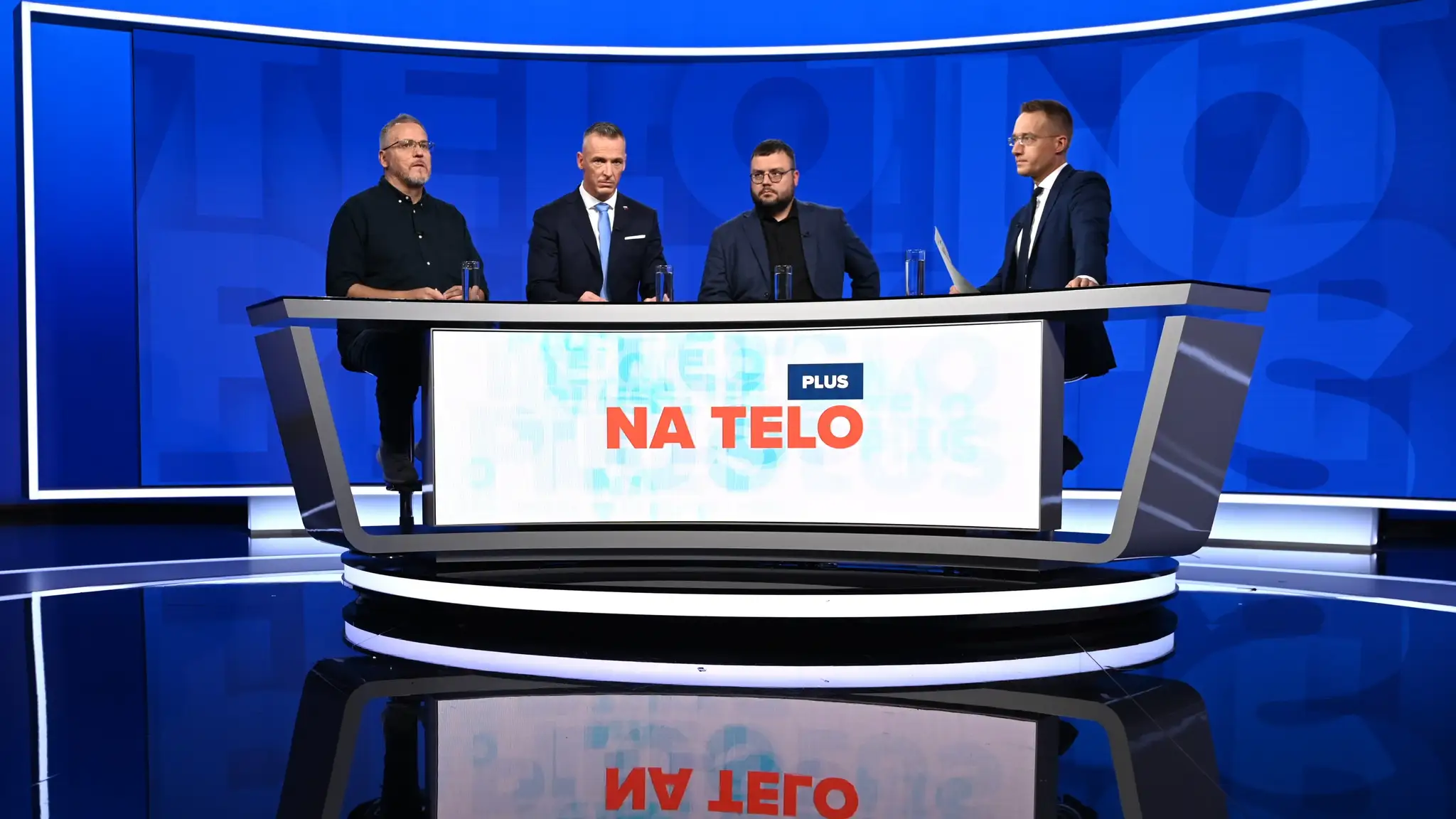 Na telo PLUS s Petrom Krajčírovičom, Martinom Královičom a Radovanom Bránikom.