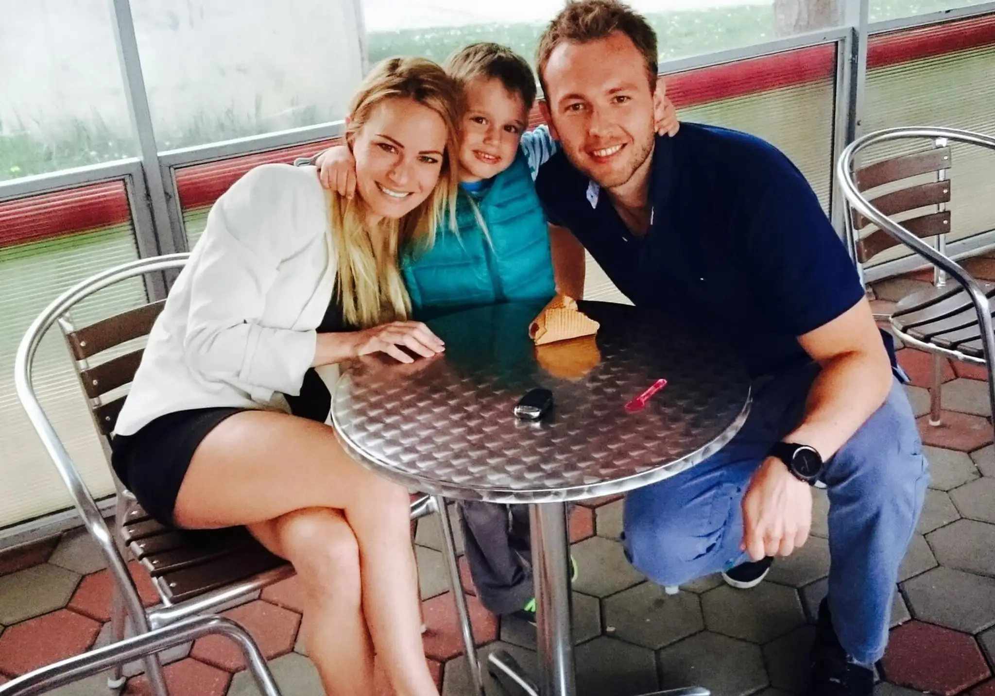Zuzana Haberová so synom Matthiasom a manželom Mariánom Koperniechom.