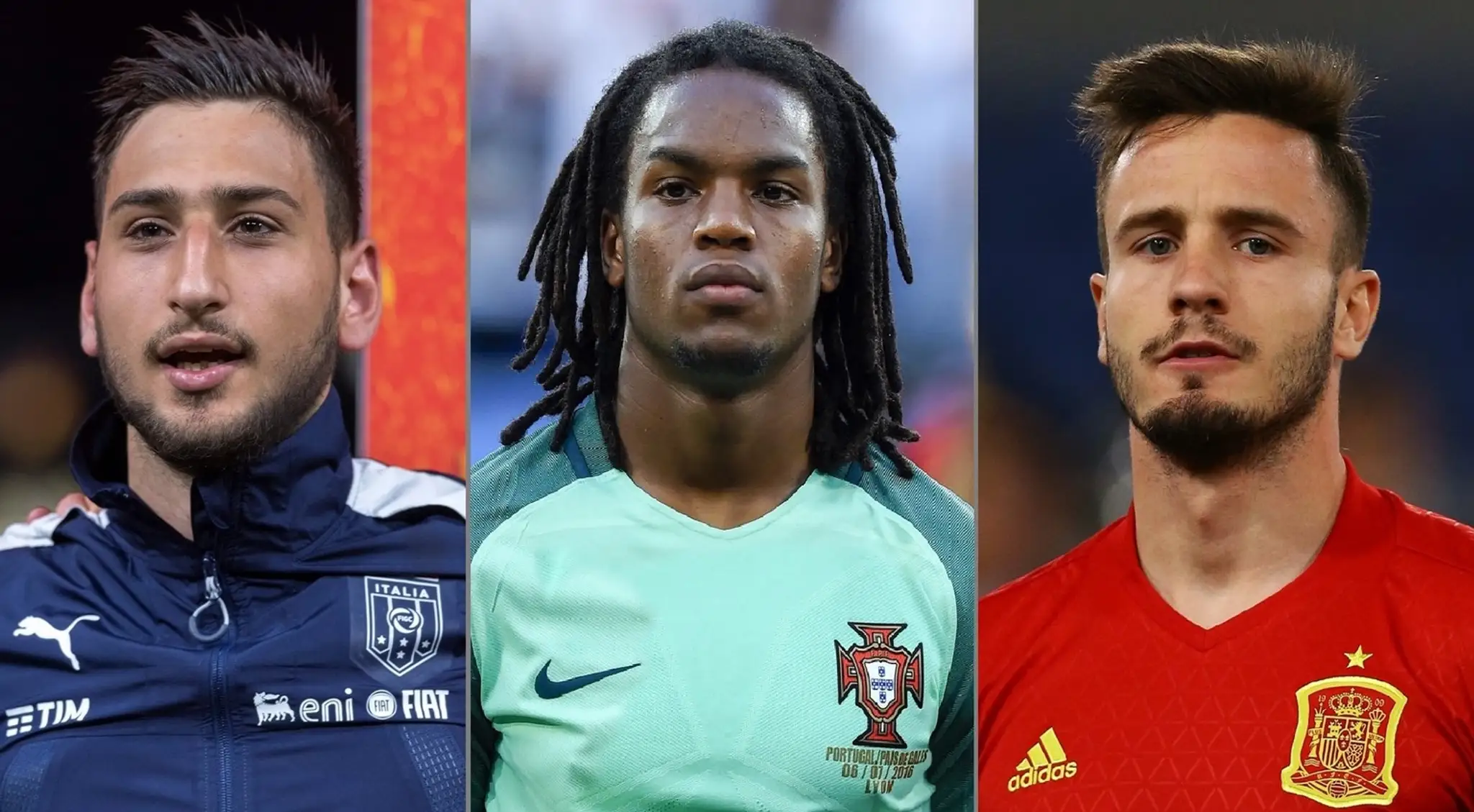 Renato Sanchés, Saúl Ňiguéz a Gianluigi Donnarumma.