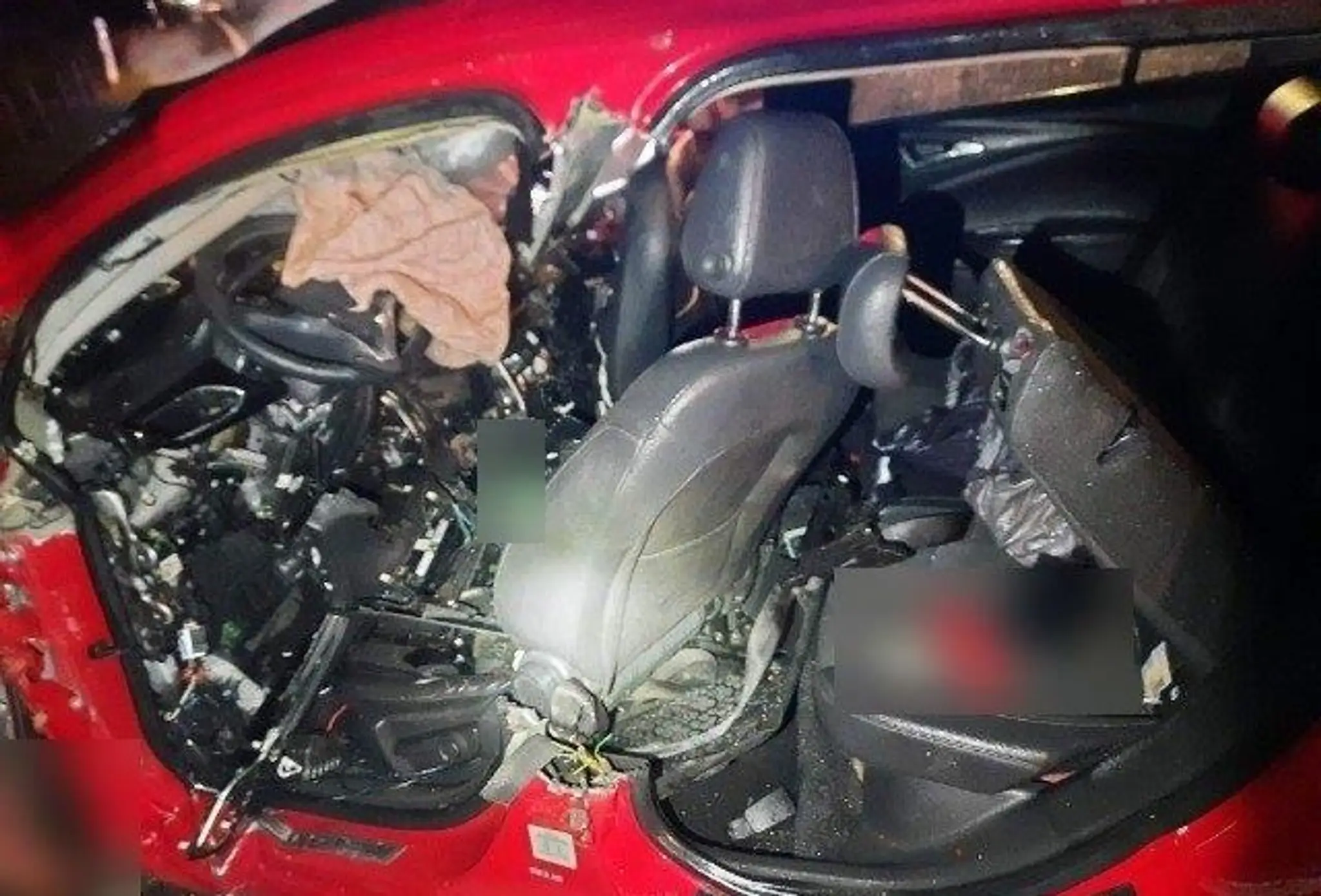 Opel Astra po nehode.