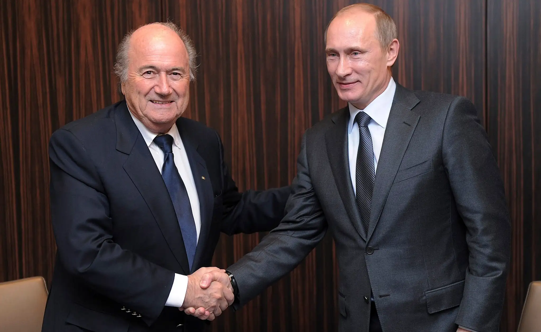 Vladimir Putin a prezident FIFA Joseph Blatter