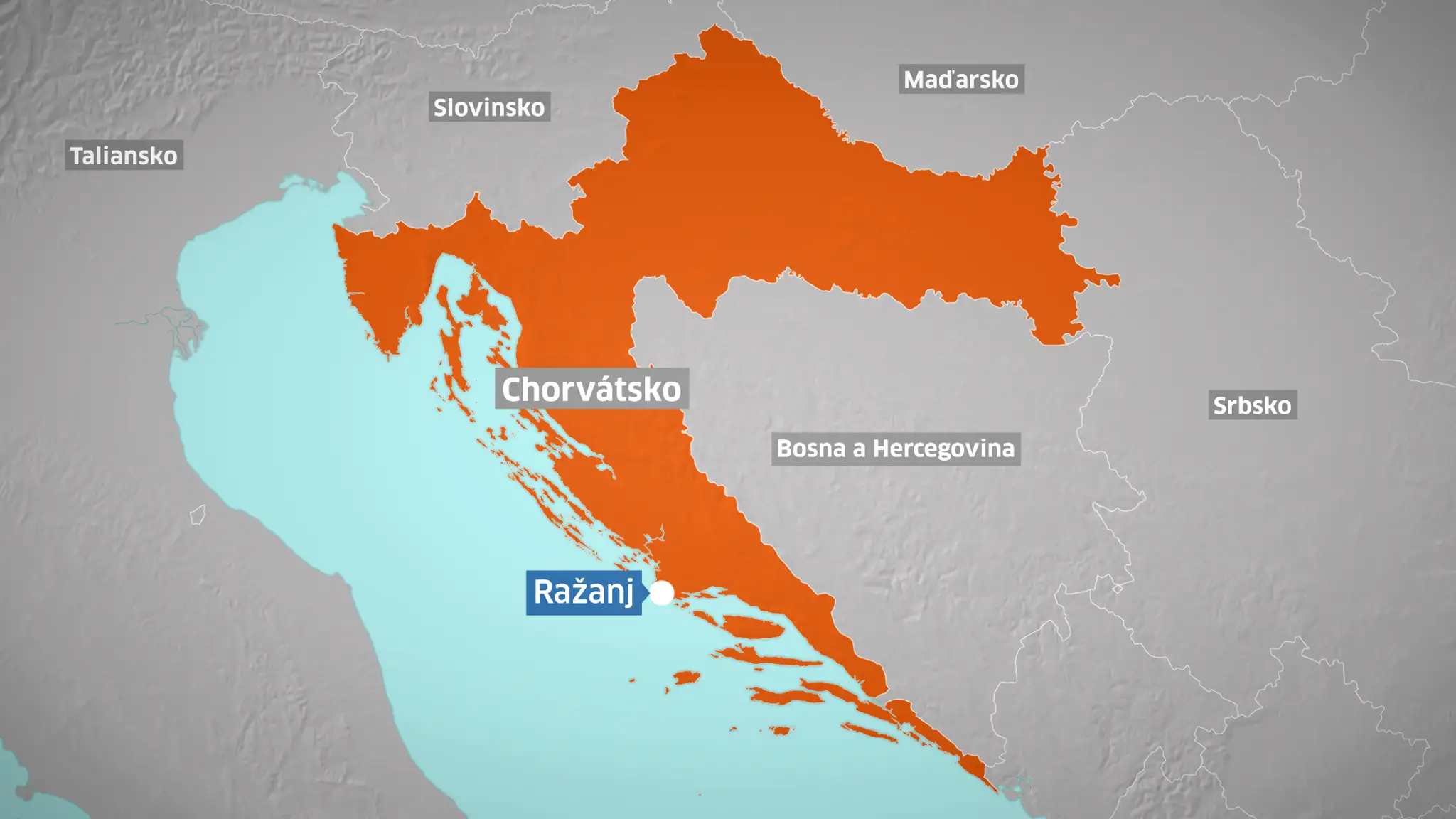 Mapa Chorvátska