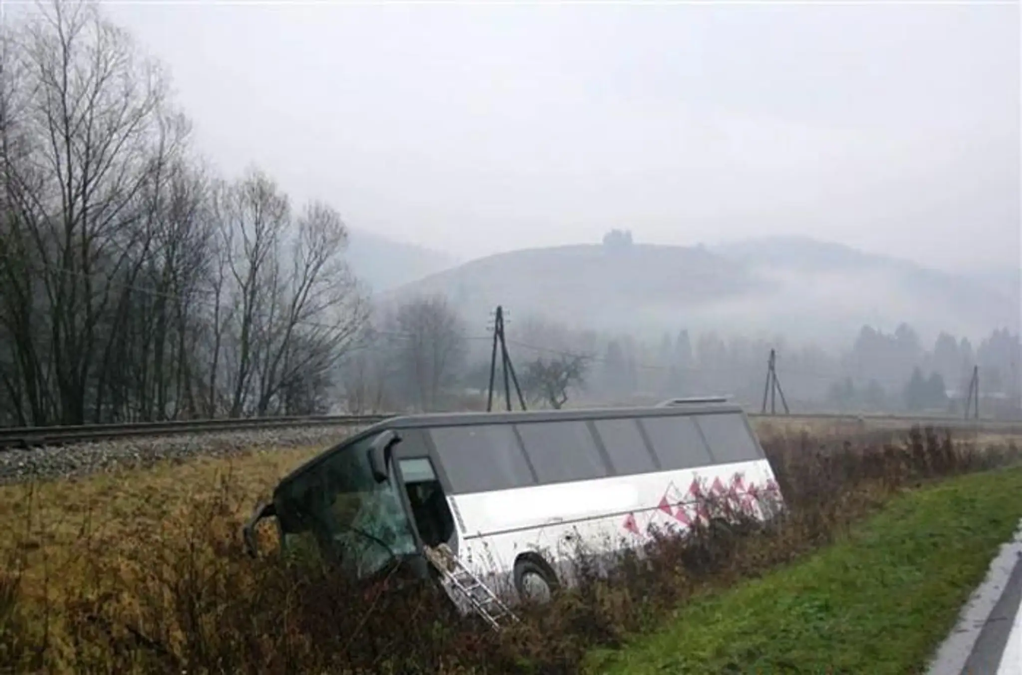 Nehoda autobusu.