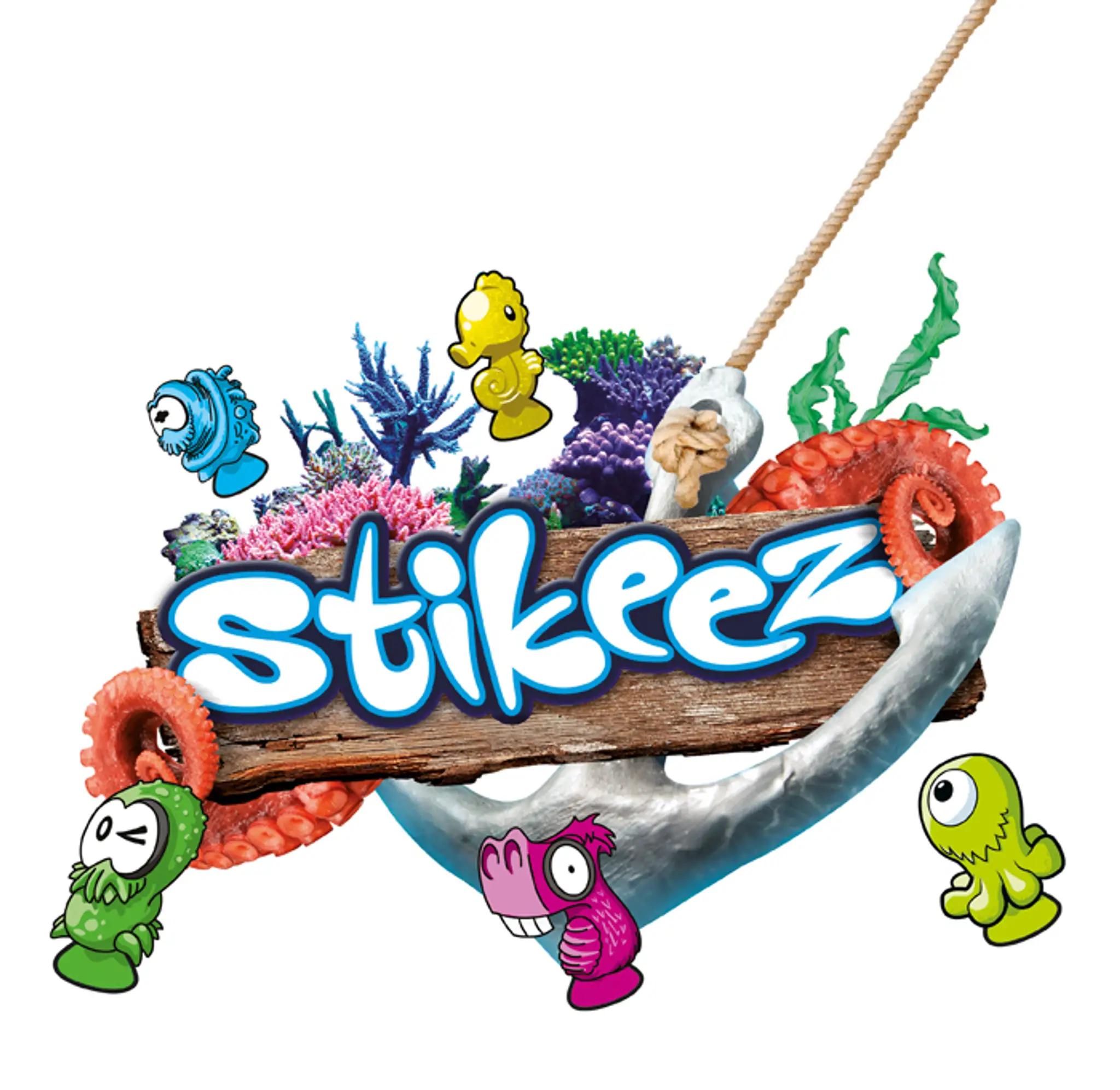 Logo Stikeez s postavičkami.