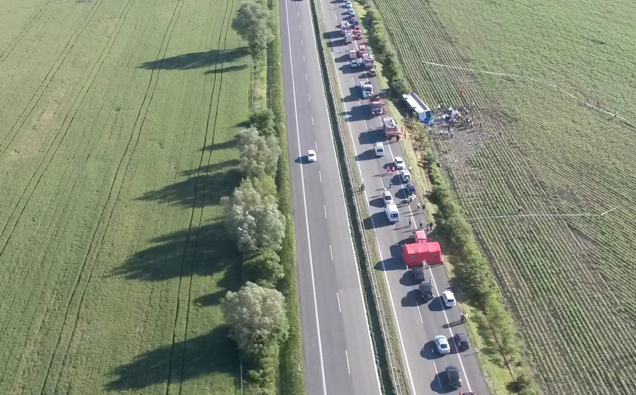 Nehoda autobusu pri Piešťanoch
