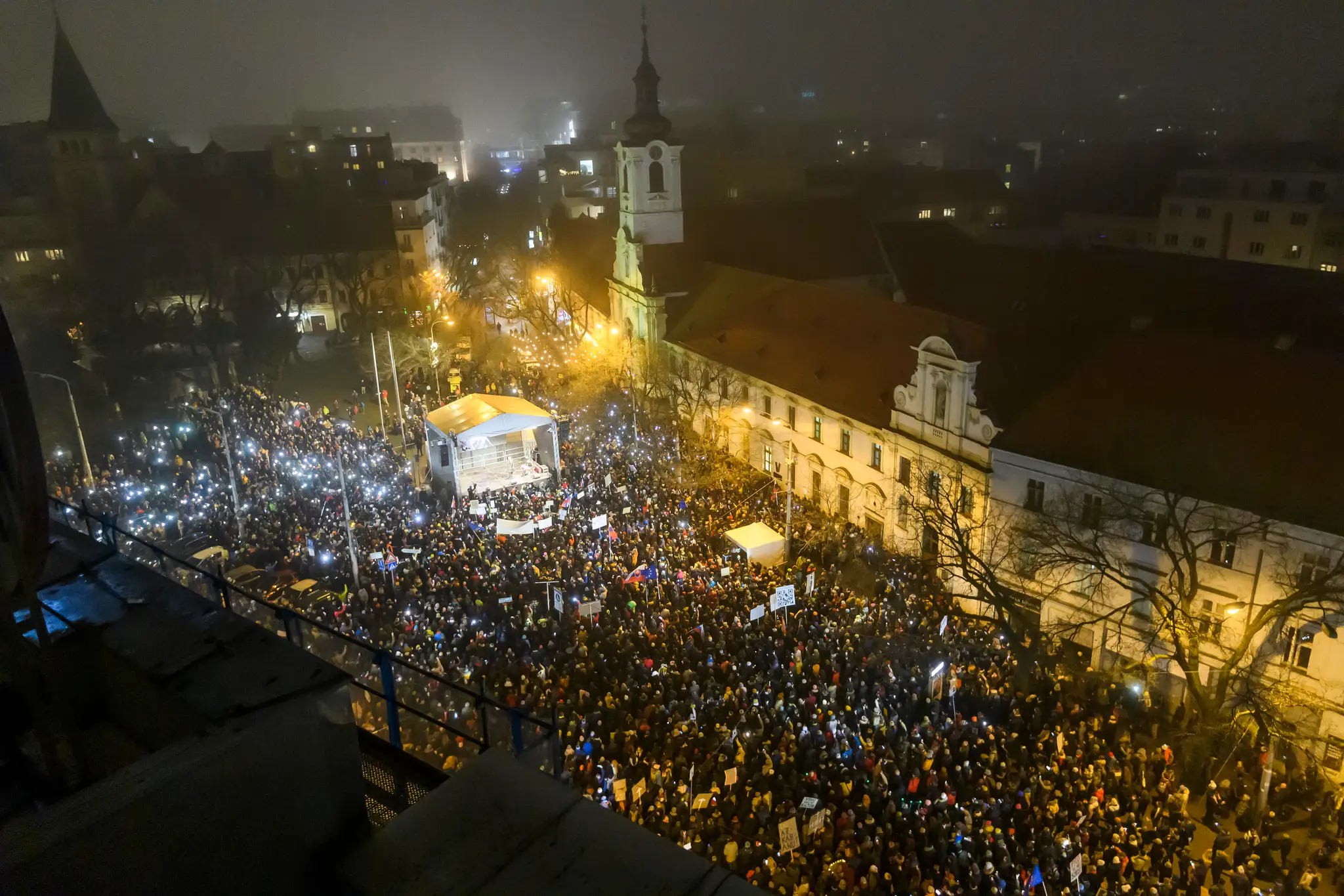 Protest v Bratislave.