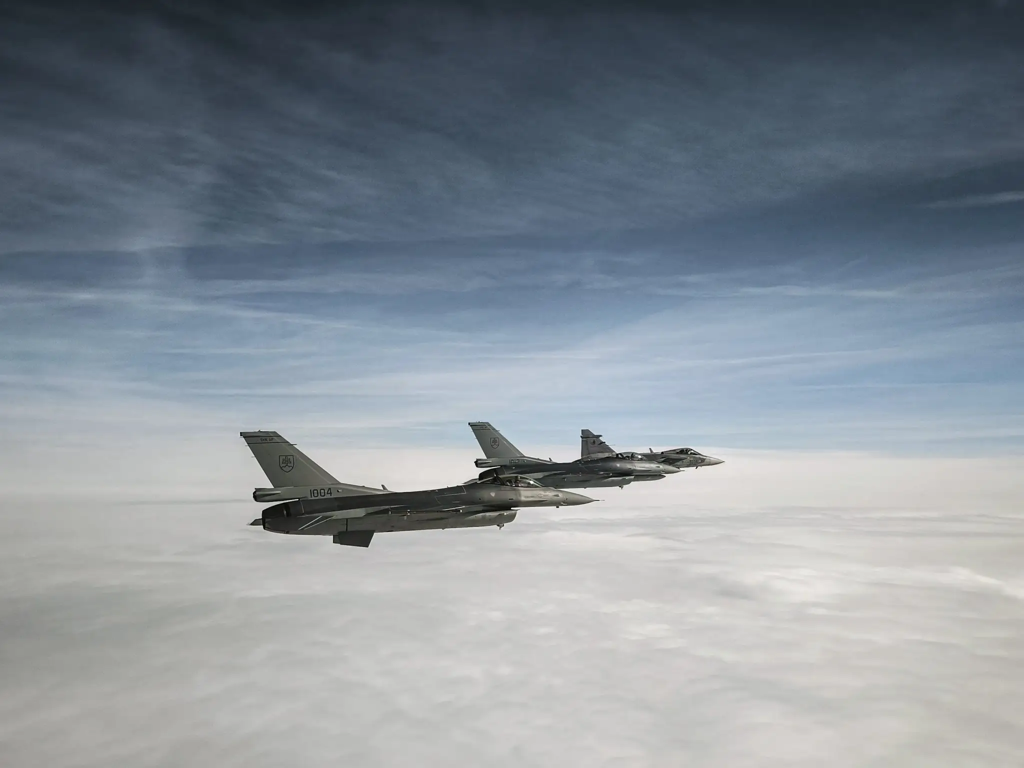 Slovenské stíhačky F-16 počas cvičenia Federated Cloud 2026.