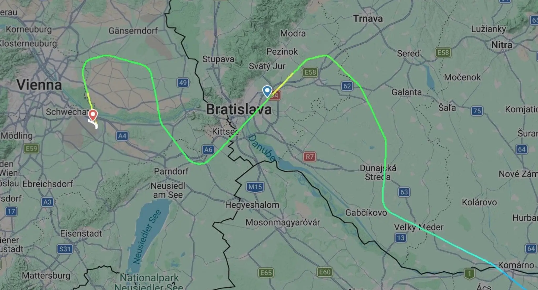 Lietadlo odklonili na Schwechat