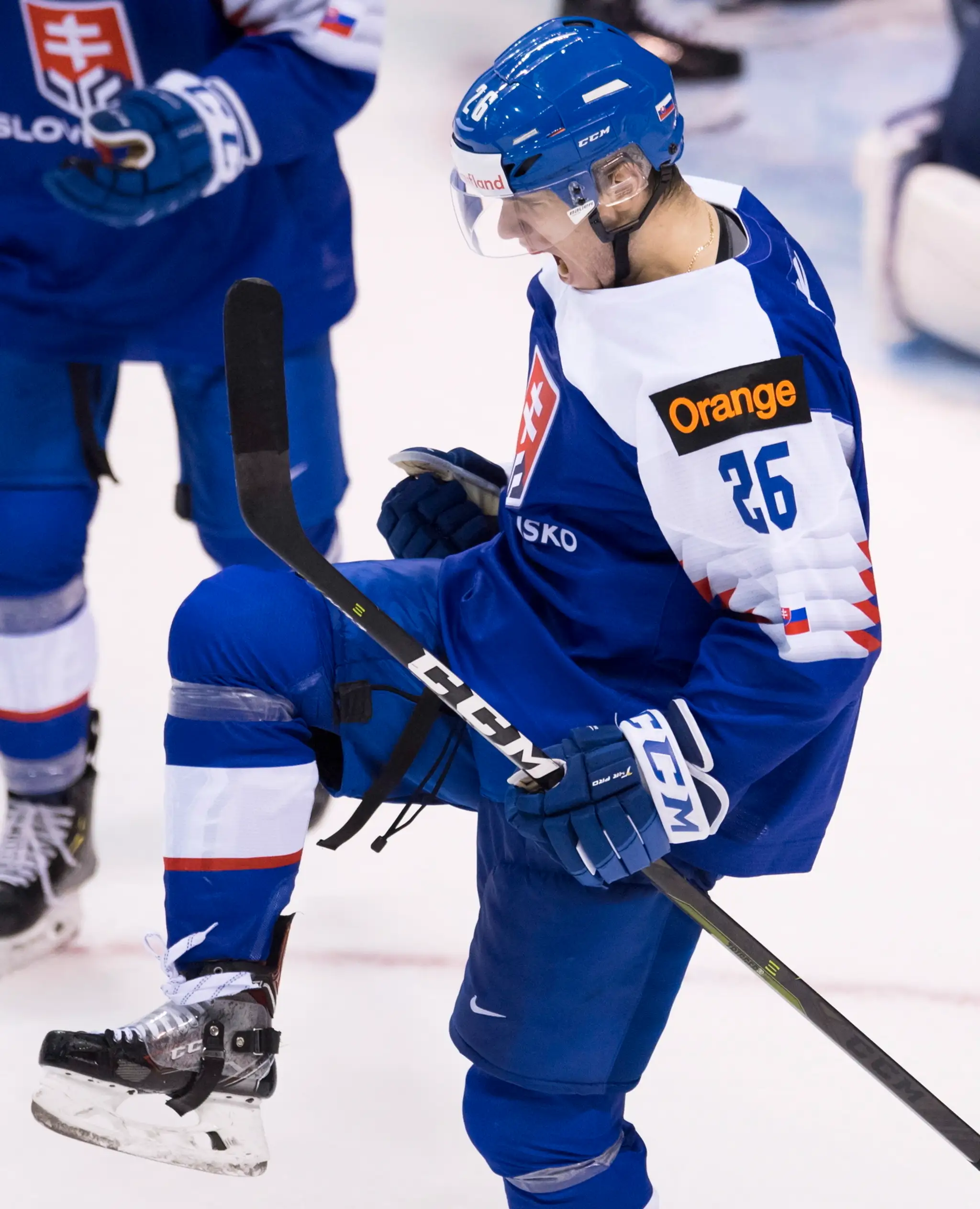 Fínsky gólman Ukko-Pekka Luukkonen inkasuje gól od Miloša Romana v dueli na MS do 20 rokov.