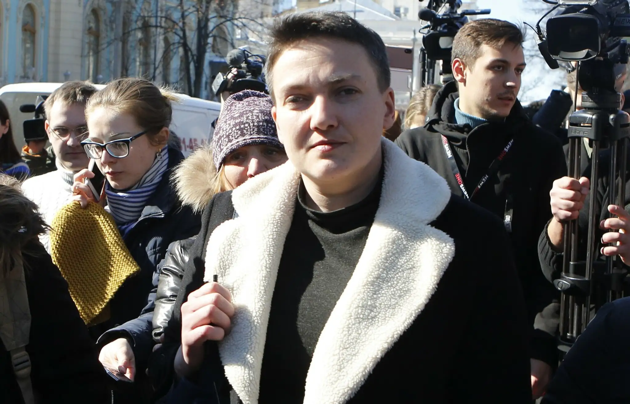 Bývalá ukrajinská vojačka a súčasná poslankyňa Nadija Savčenková