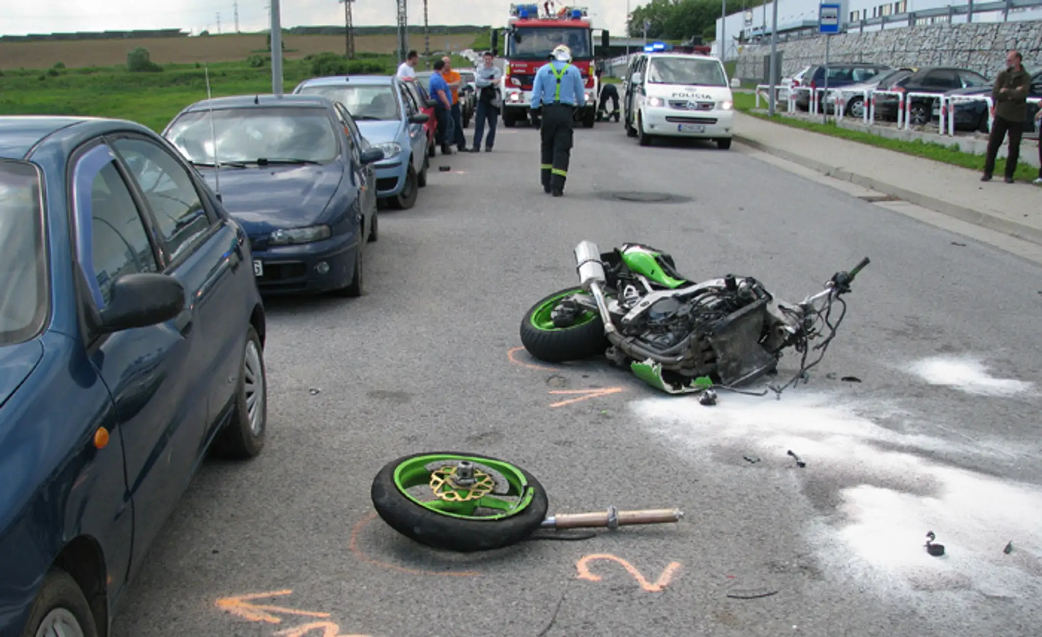 Nehoda motorkára vo Veľkom Krtíši