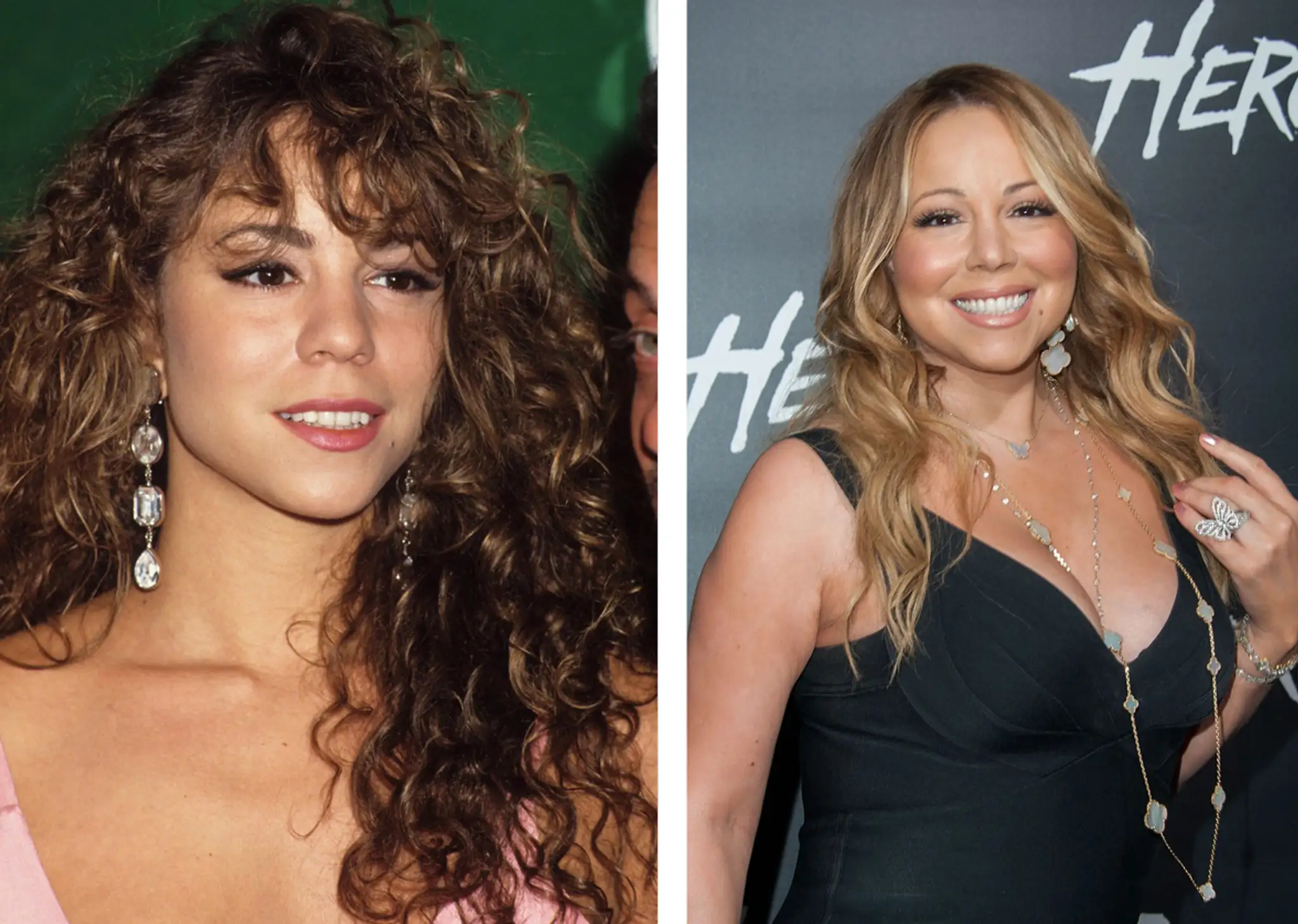Mariah Carey na začiatku kariéry a teraz.