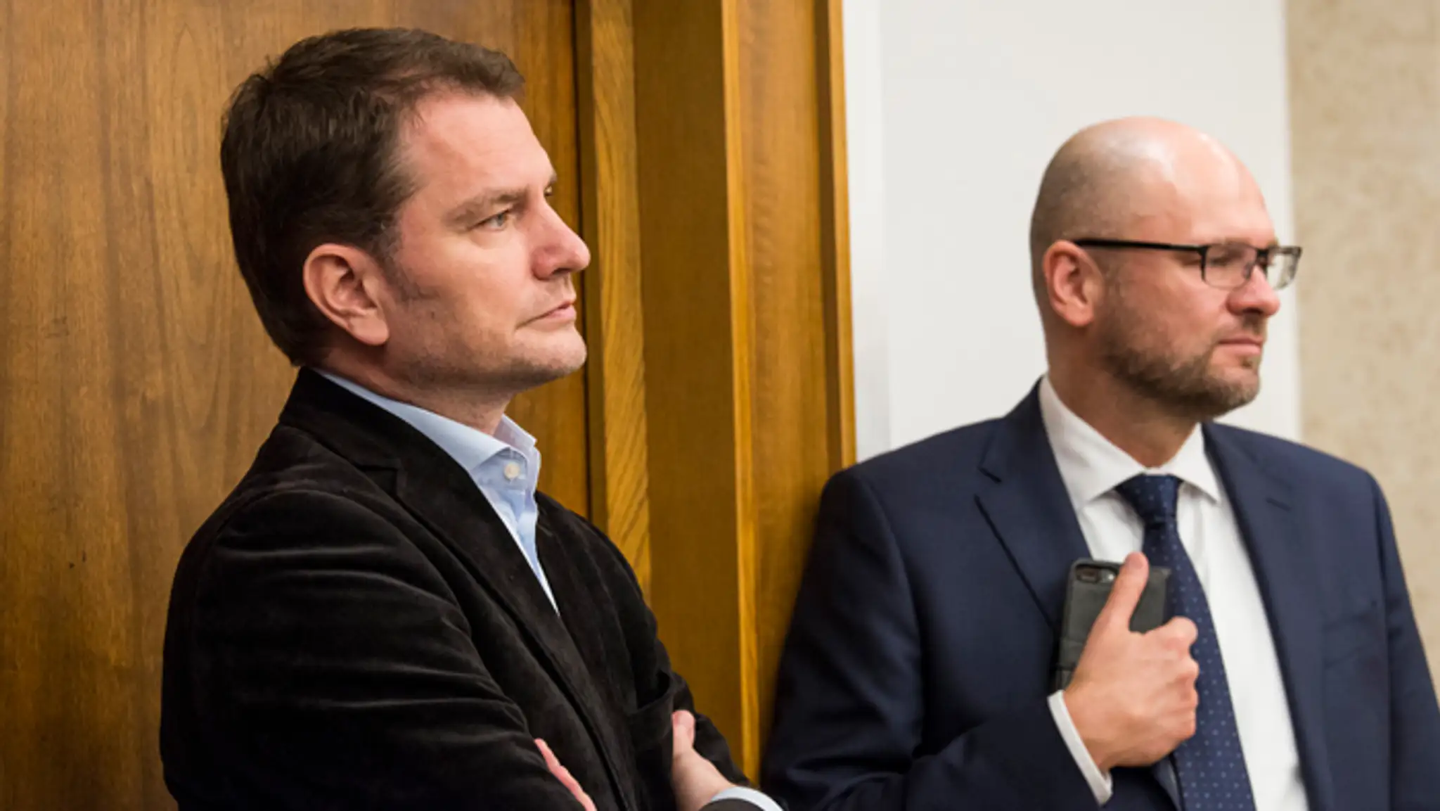 Predseda OĽaNO Igor Matovič a predseda SaS Richard Sulík. 