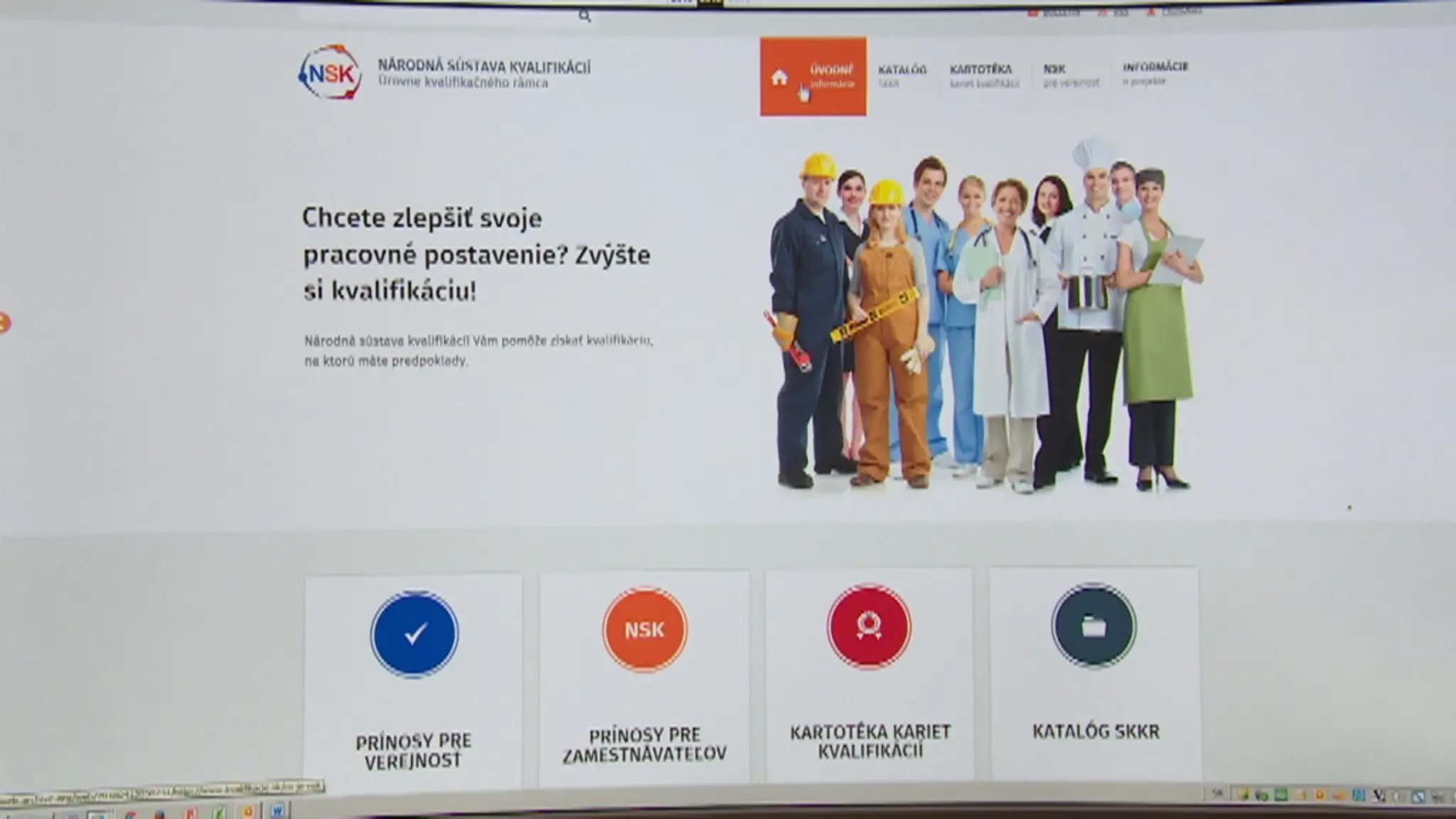 Nefunkčný portál kvalifikácie.sk.