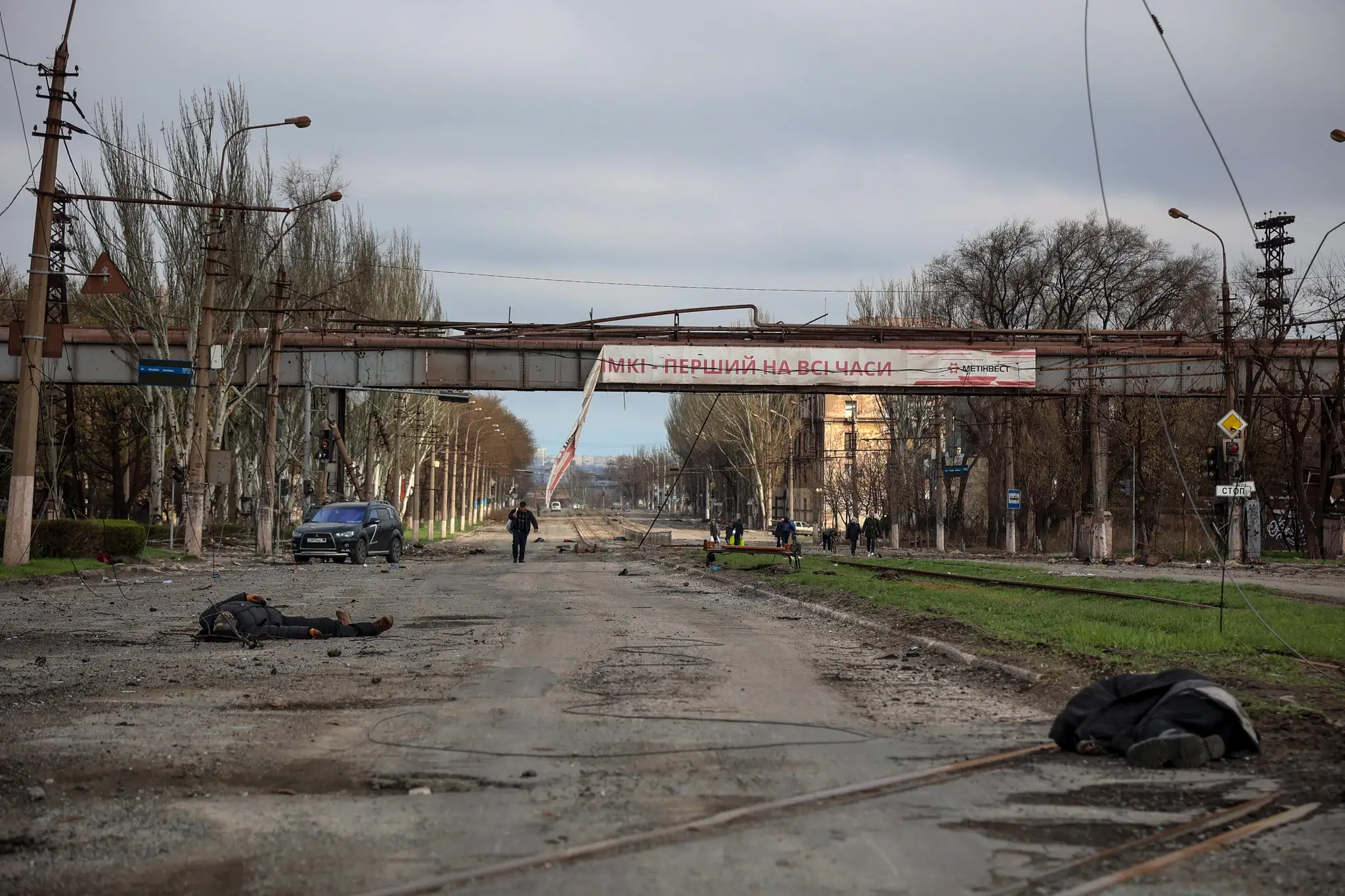 Zničený Mariupol