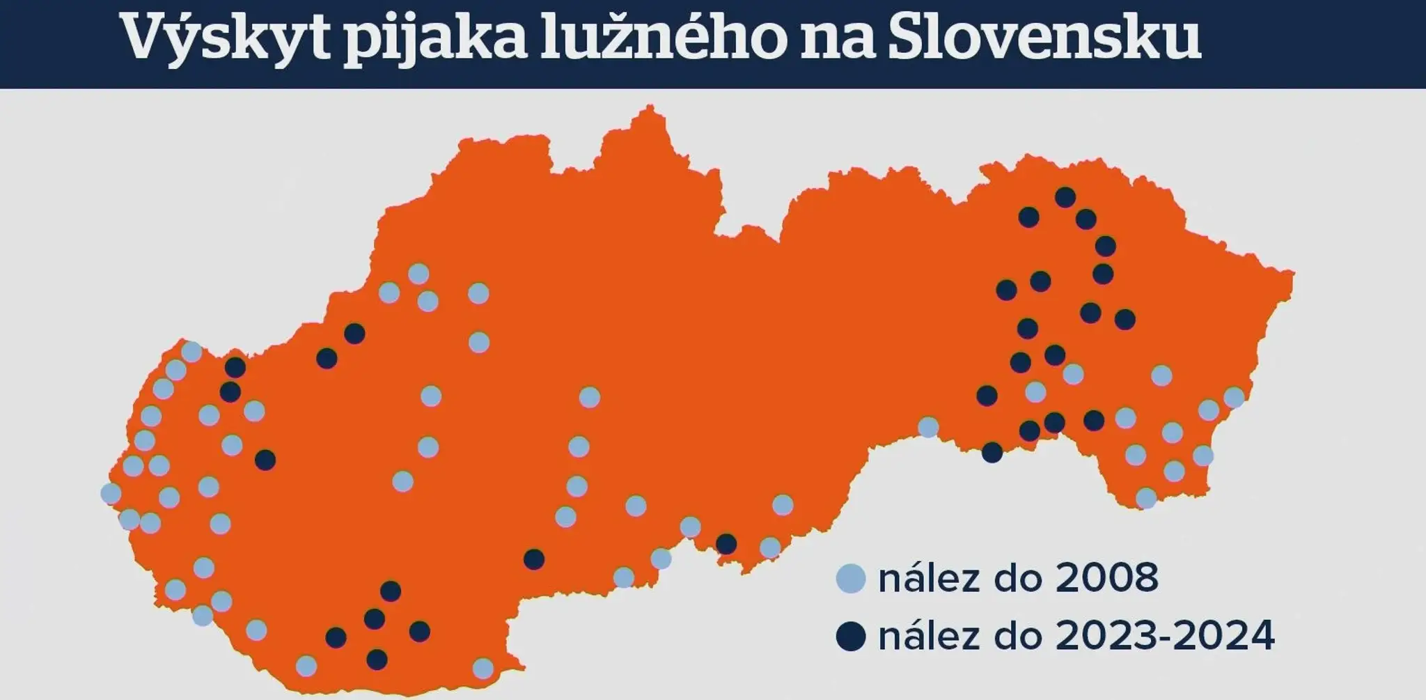 Výskyt pijaka lužného