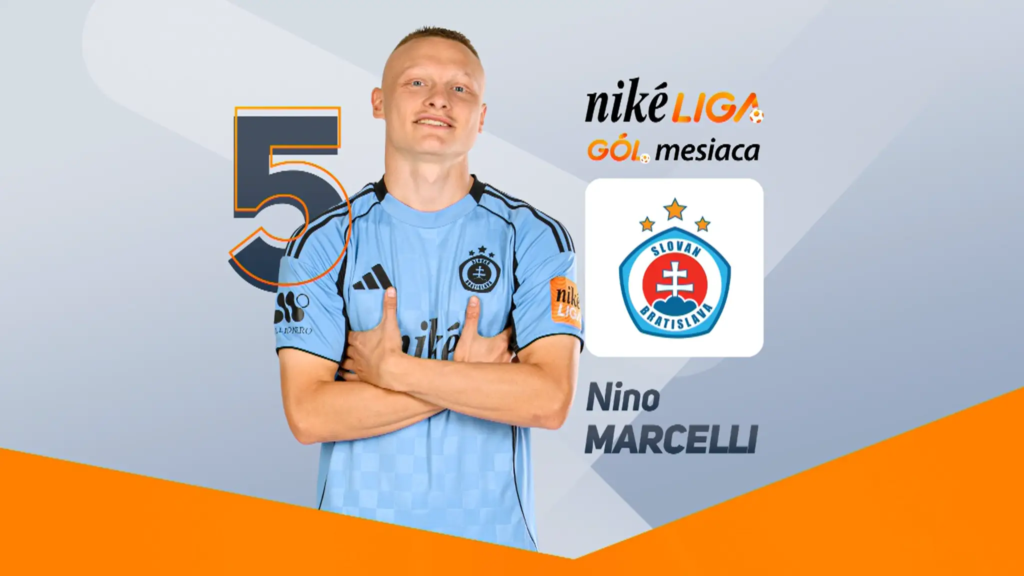 Kandidátom na gól mesiaca február je aj Nino Marcelli.