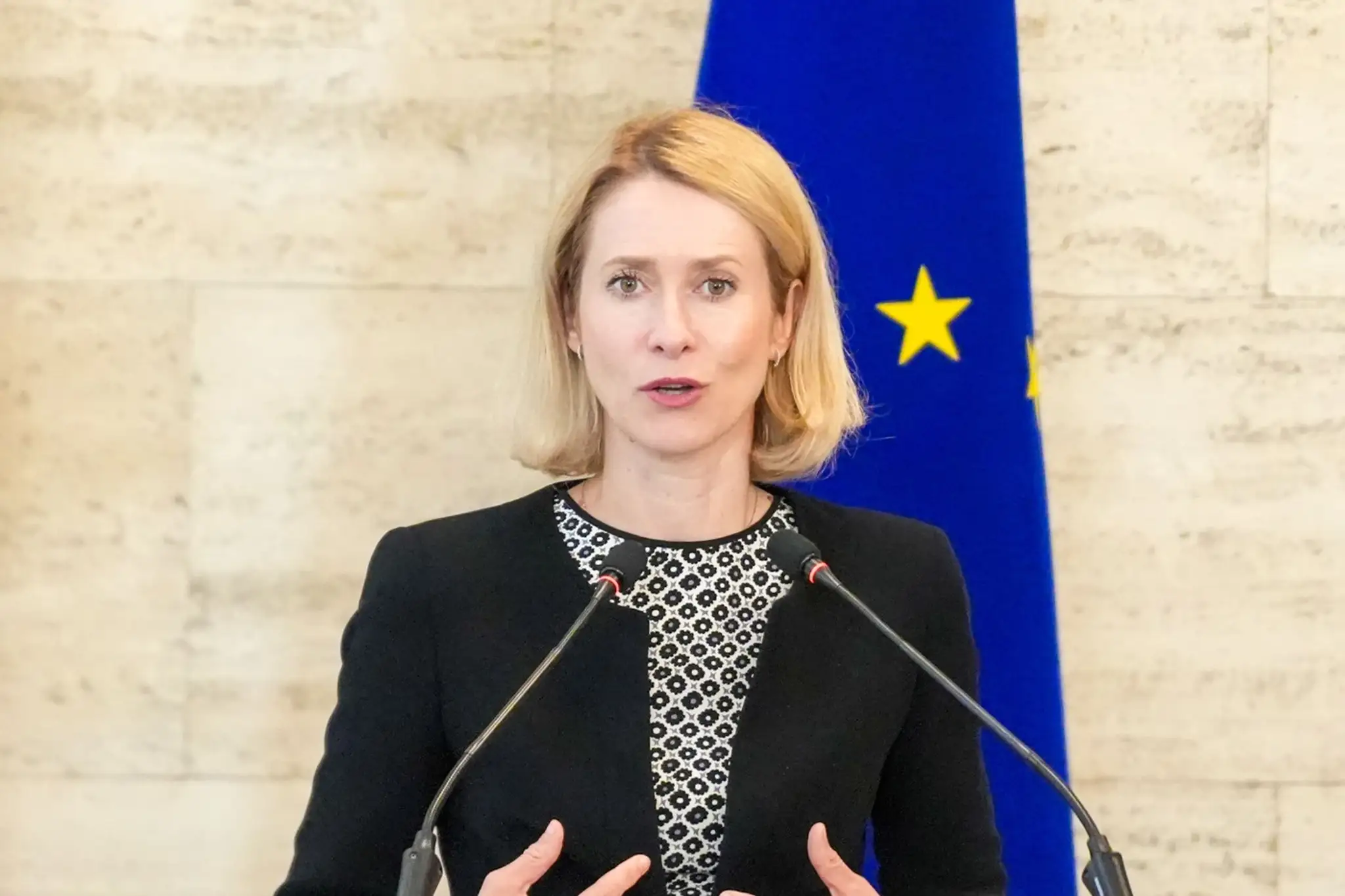 Šéfka diplomacie Európskej únie Kaja Kallasová. 