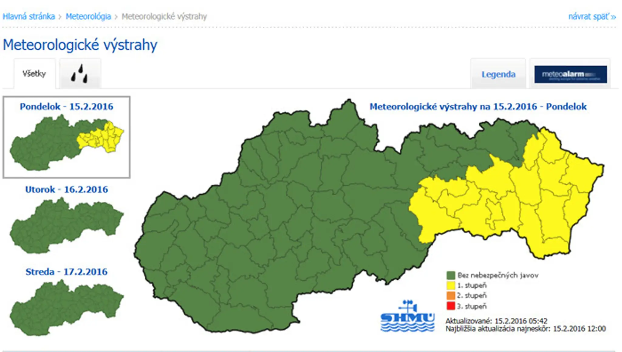 Na východe Slovenska očakávajú meteorológovia počas dneška intenzívne zrážky.