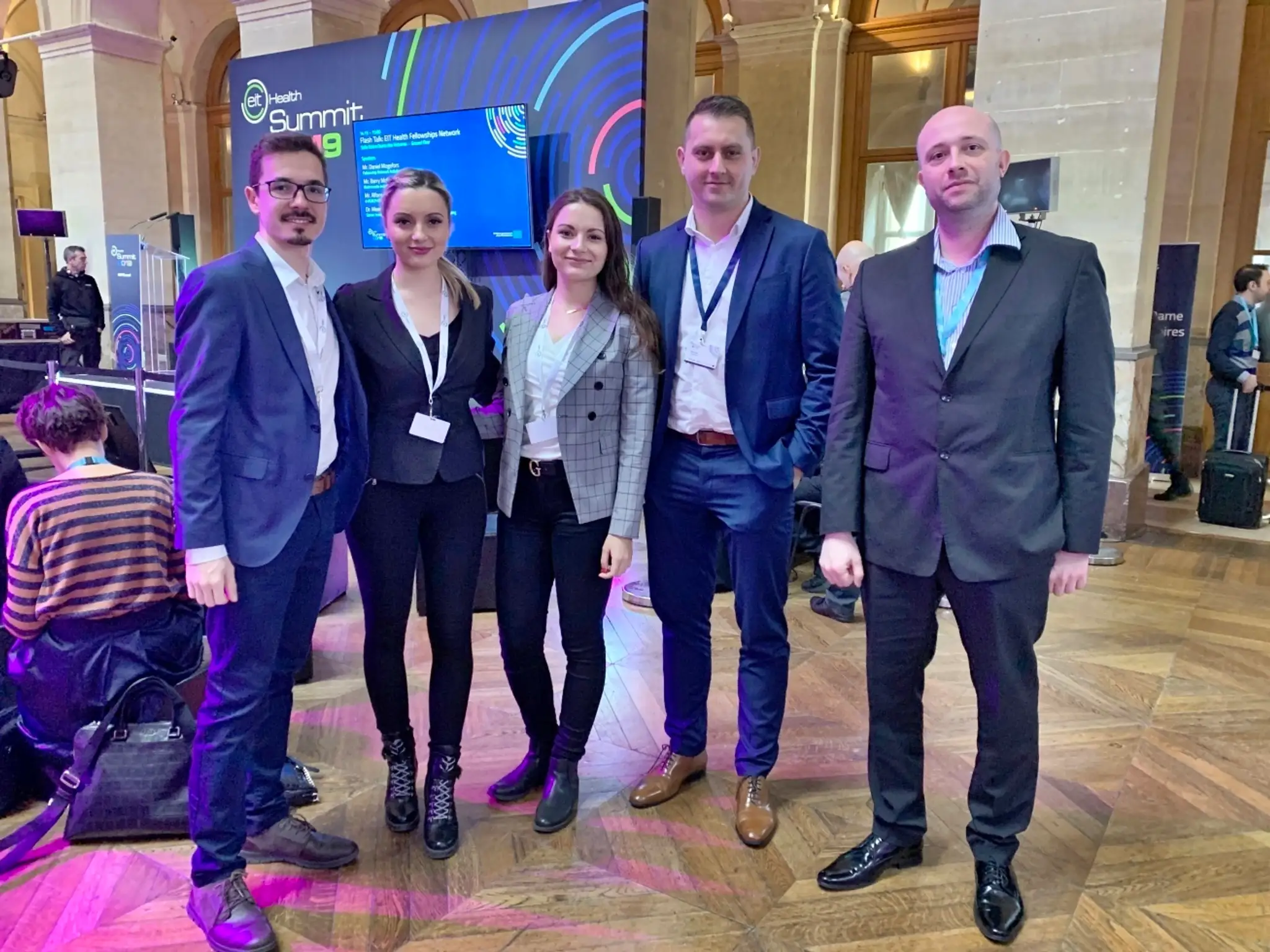 Víťazný tím zo slovenského startupu Face Rehab v Paríži 2019.