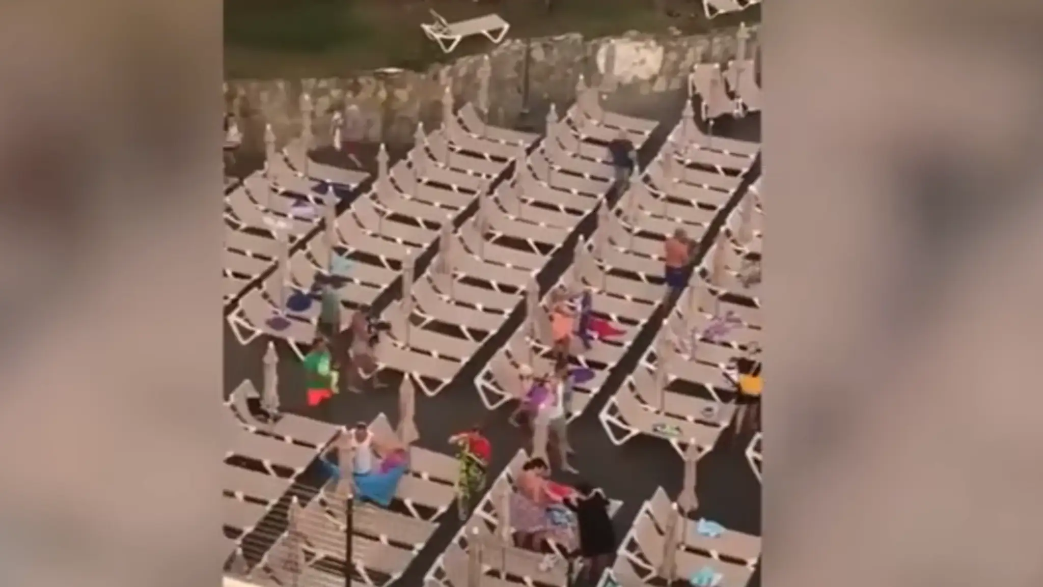 Obsadzovanie ležadiel. 