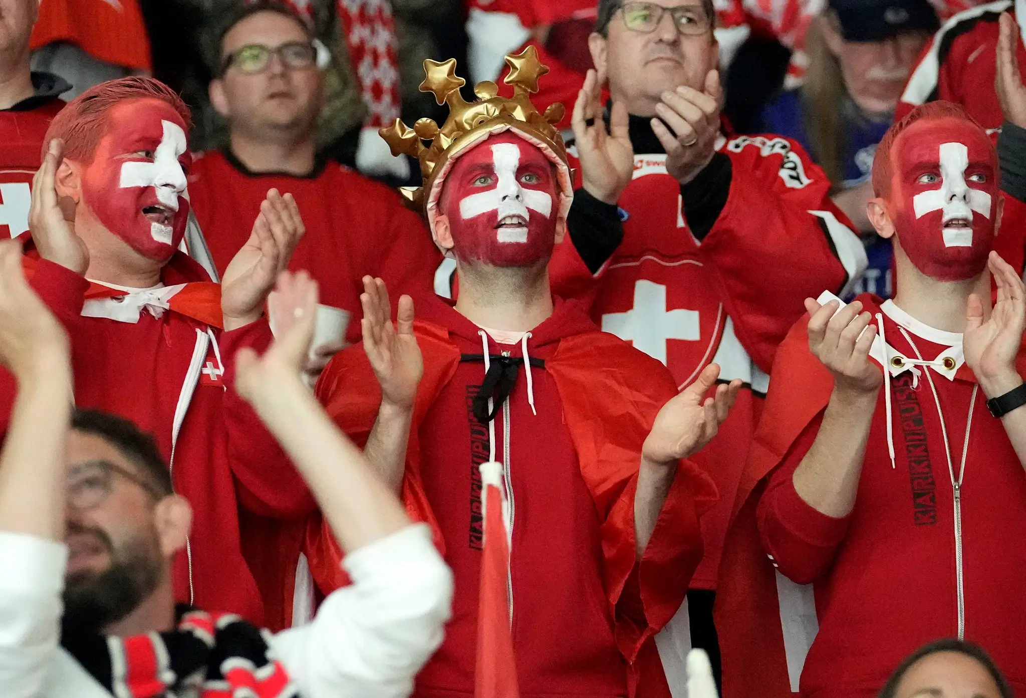 Švajčiarski fanúšikovia.