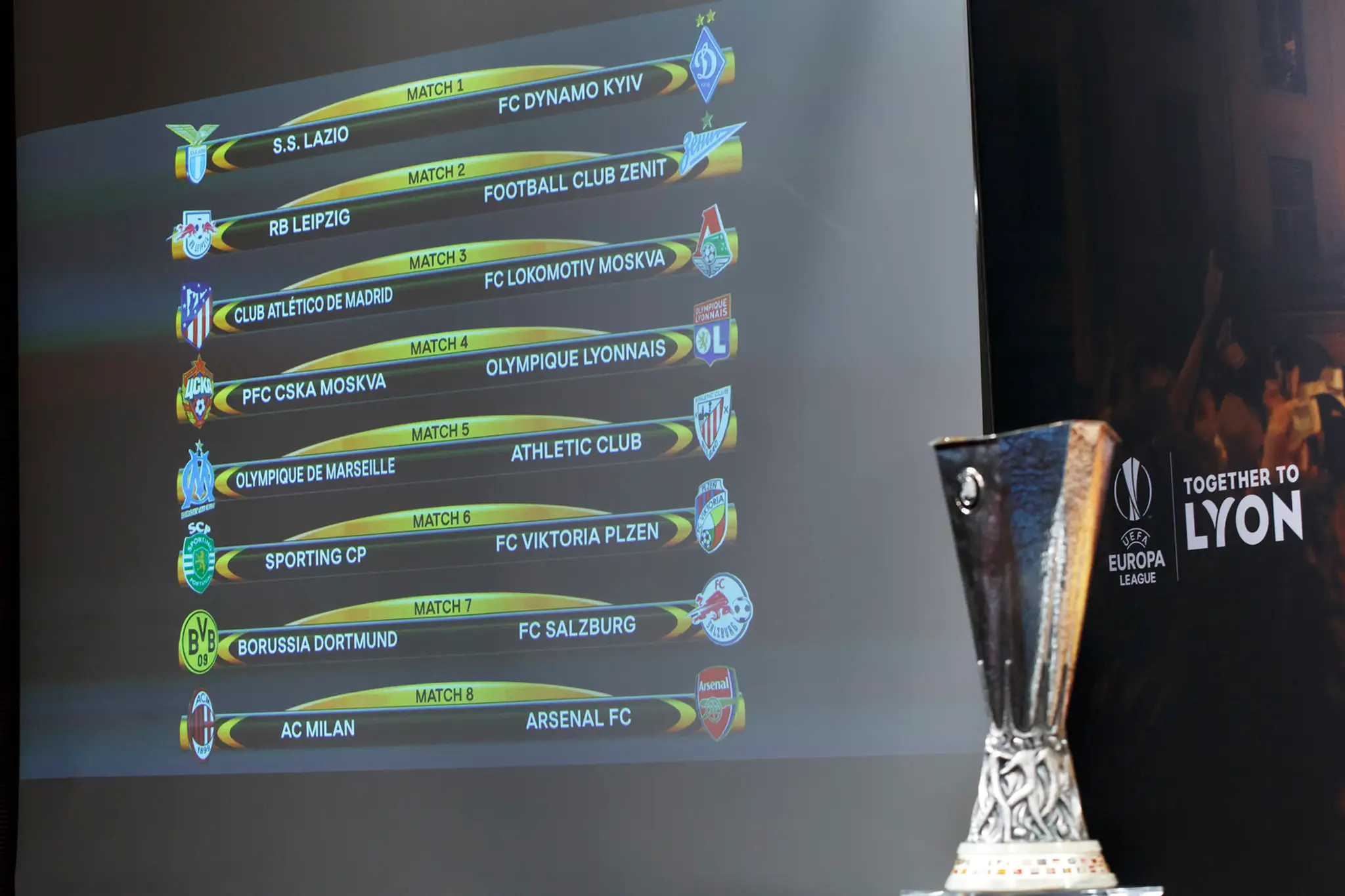 Žreb osemfinále Európskej ligy UEFA.