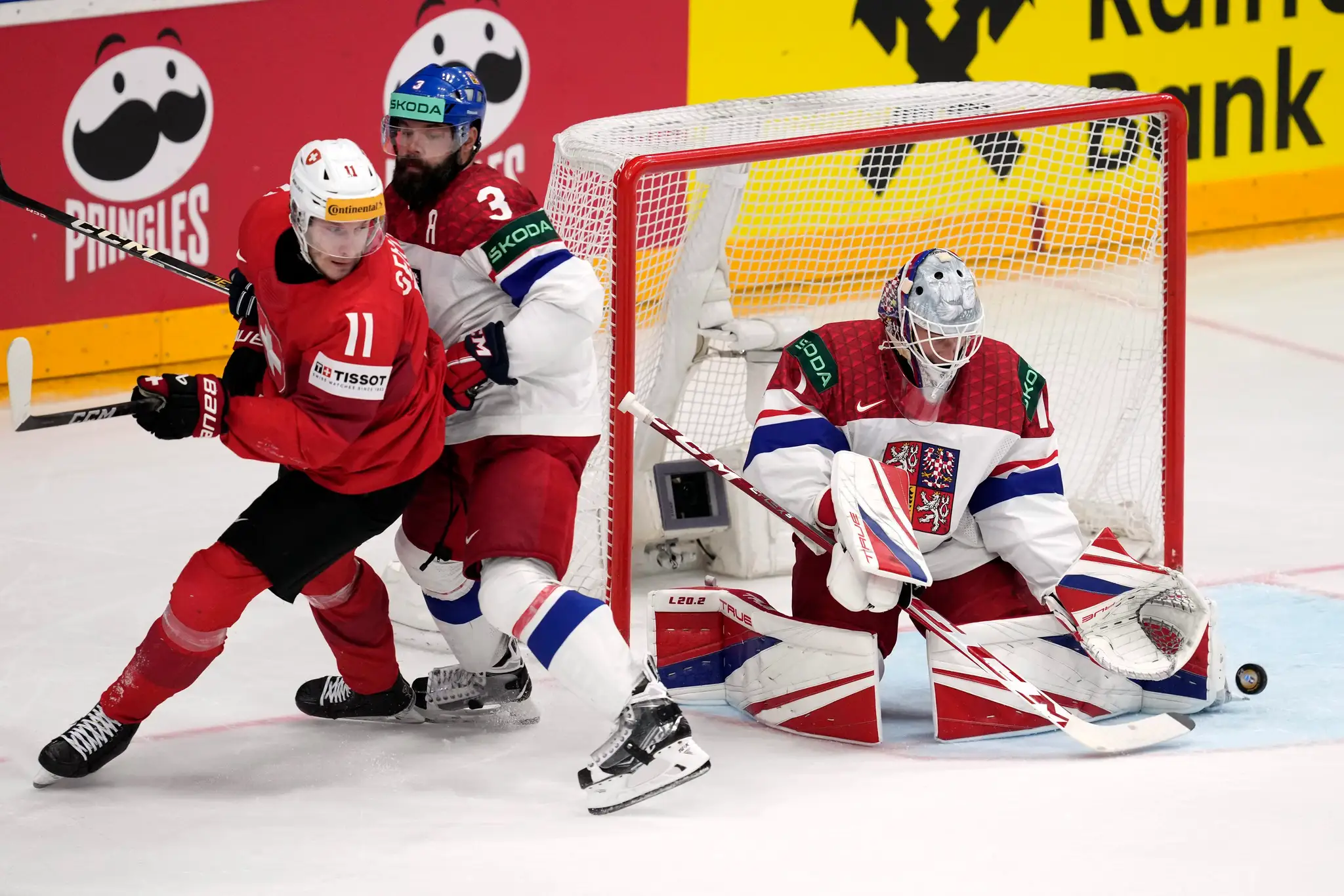 Momentka z finále majstrovstiev sveta v hokeji 2024