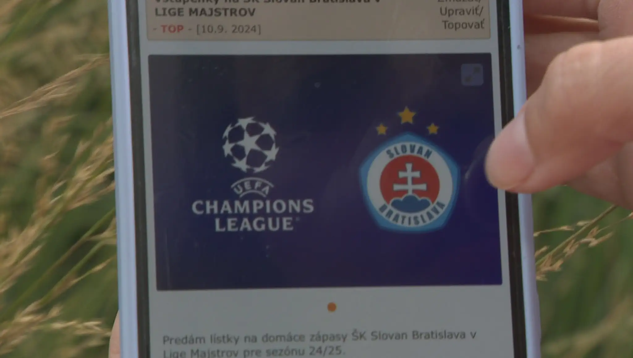 Jeden z inzerátov.