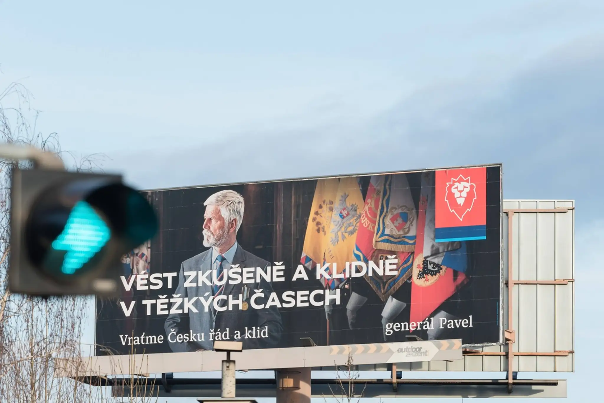 Predvolebný bilbord Petra Pavla.