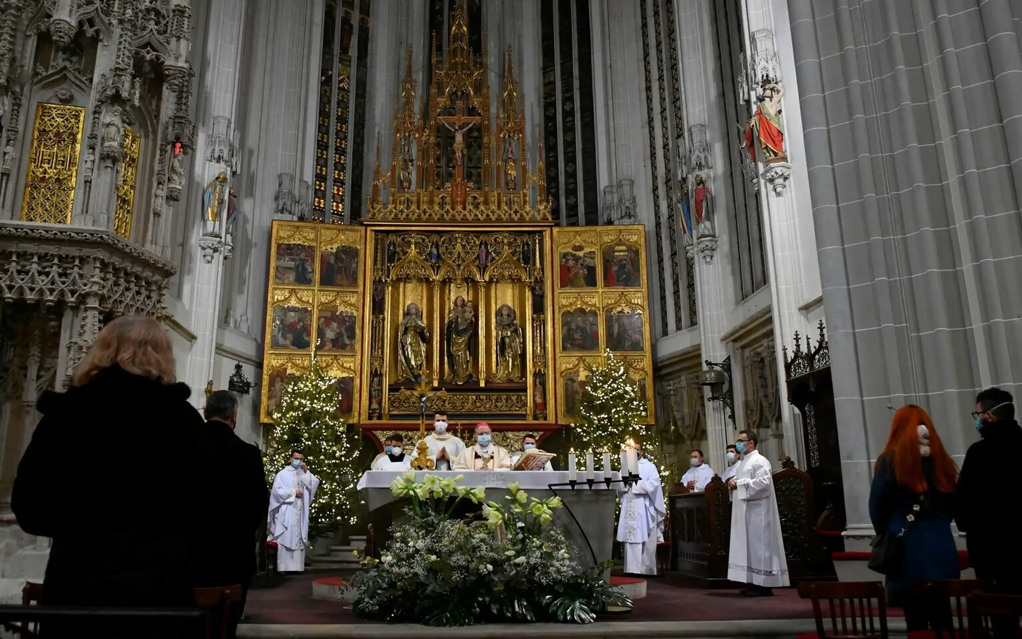Polnočná omša v Dóme sv. Alžbety v Košiciach.