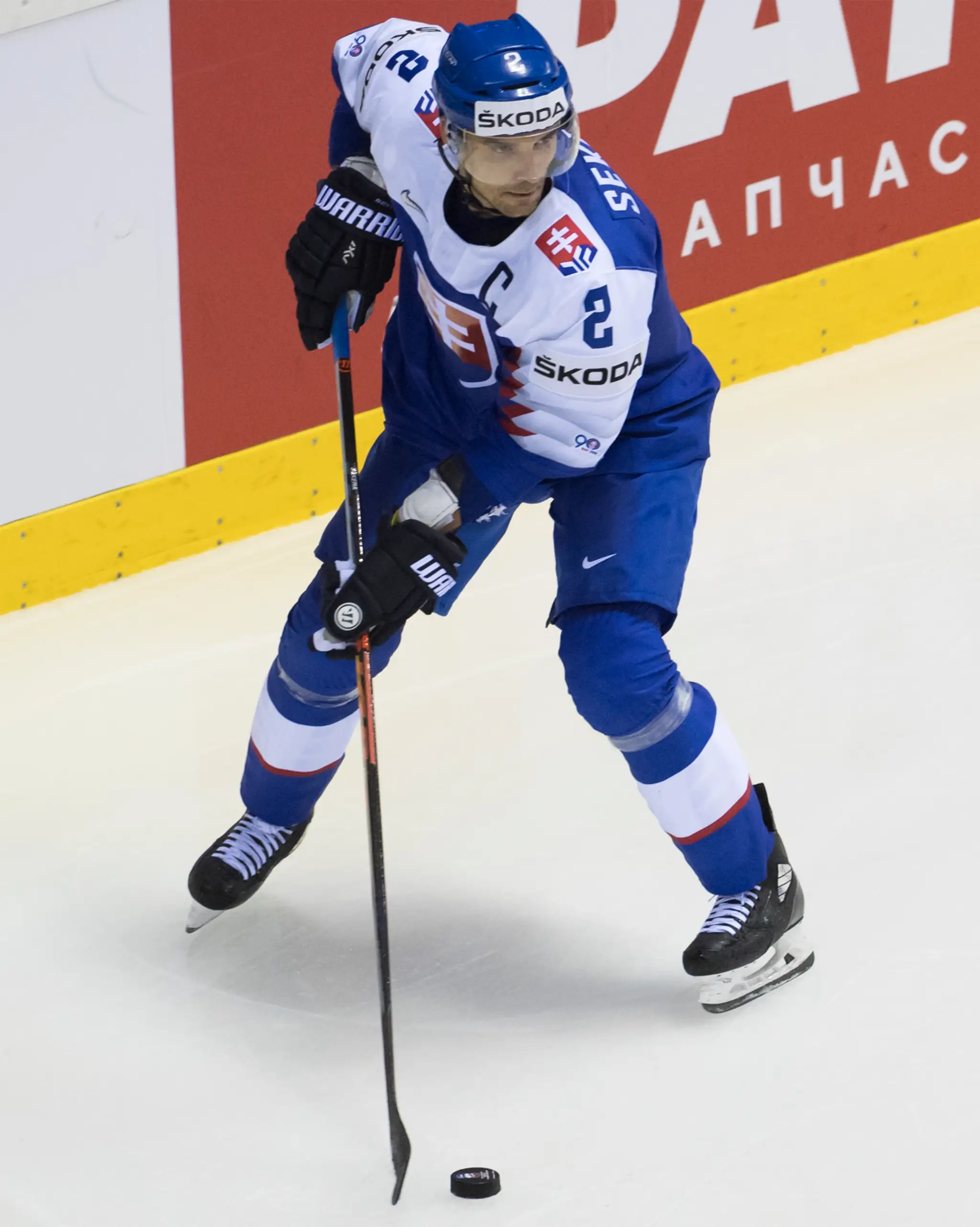 Slovenskí hokejisti sa tešia po výhre 4:1 nad USA na MS 2019.