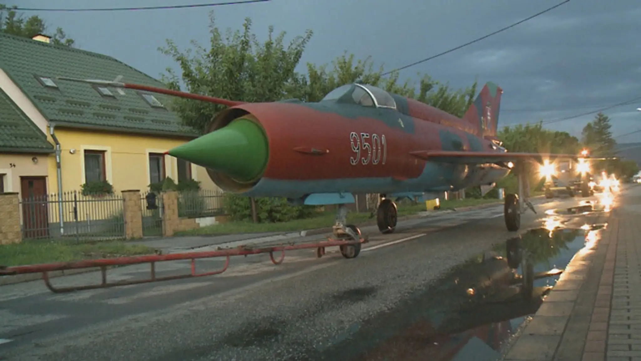 Prevoz stíhačky MIG - 21.