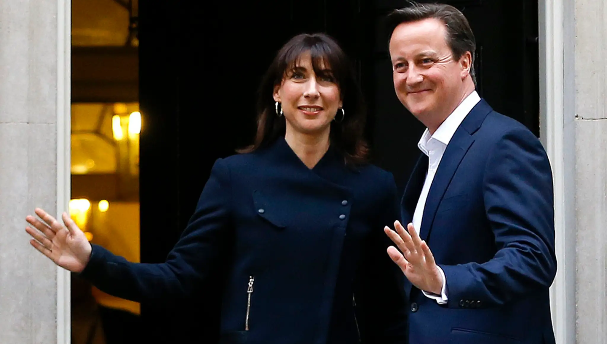 David Cameron s manželkou.