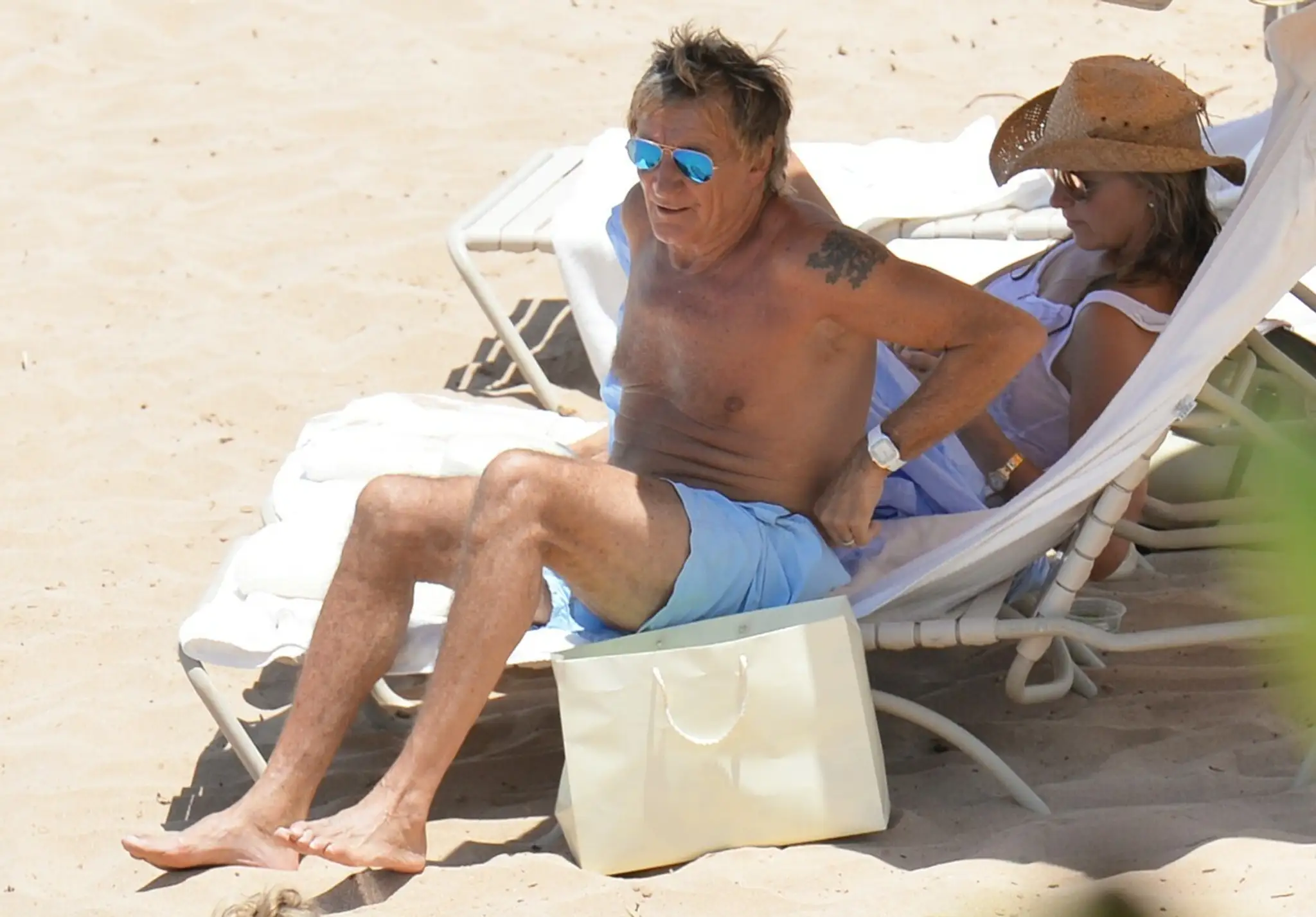 Rod Stewart s manželkou Penny Lancaster.