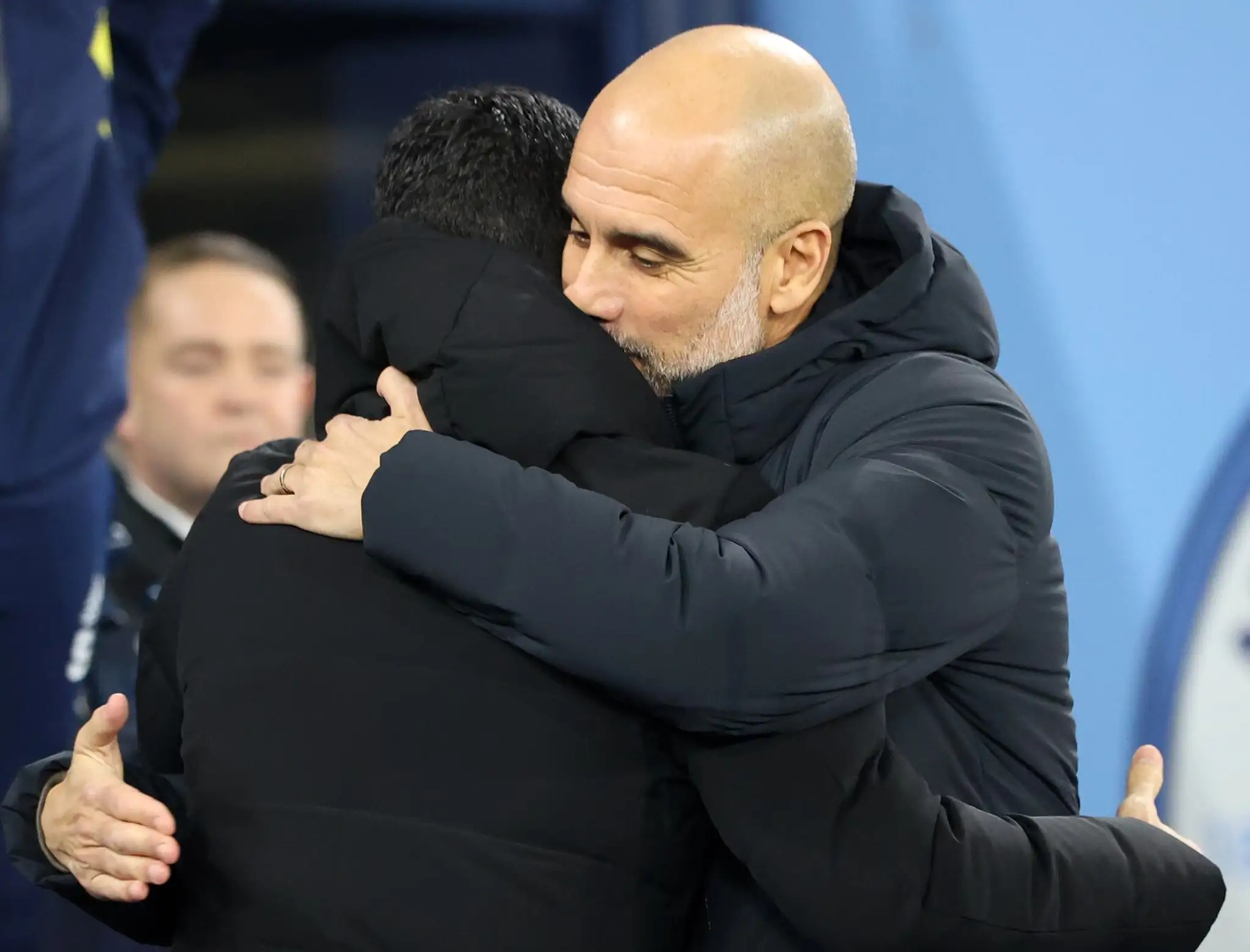 Mikel Arteta s Pepom Guardiolom