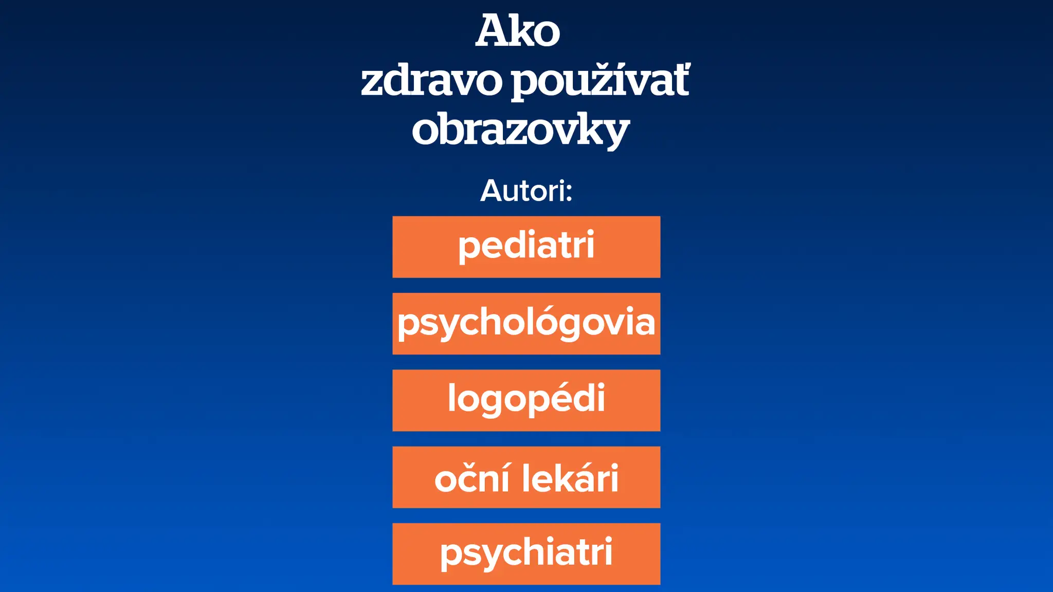 Ako zdravo používať obrazovky?